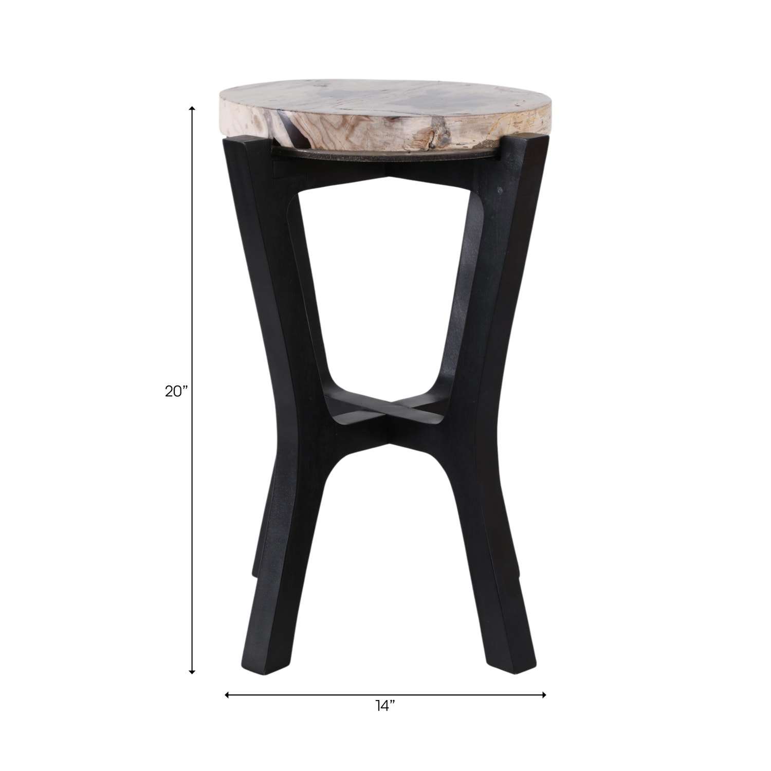 Ashley Luxe 20" Petrified Wood Top Accent Table, , large