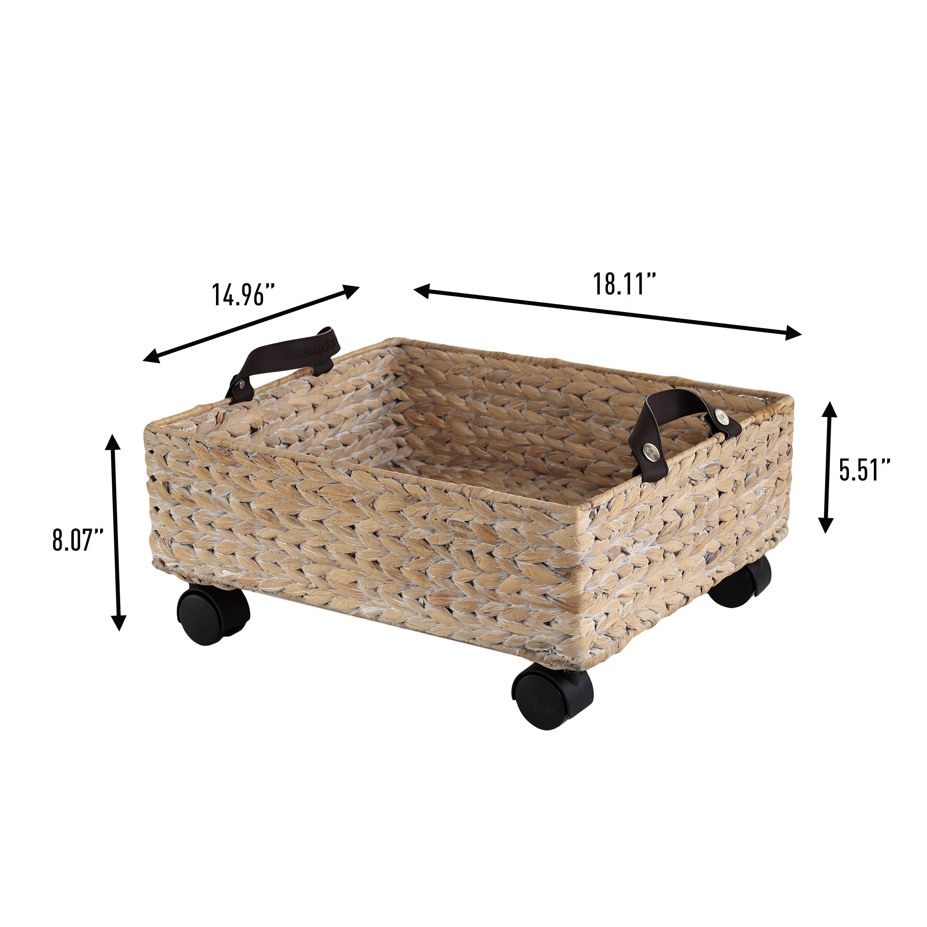 HAPPIMESS Adaline Storage Basket, White Wash, large