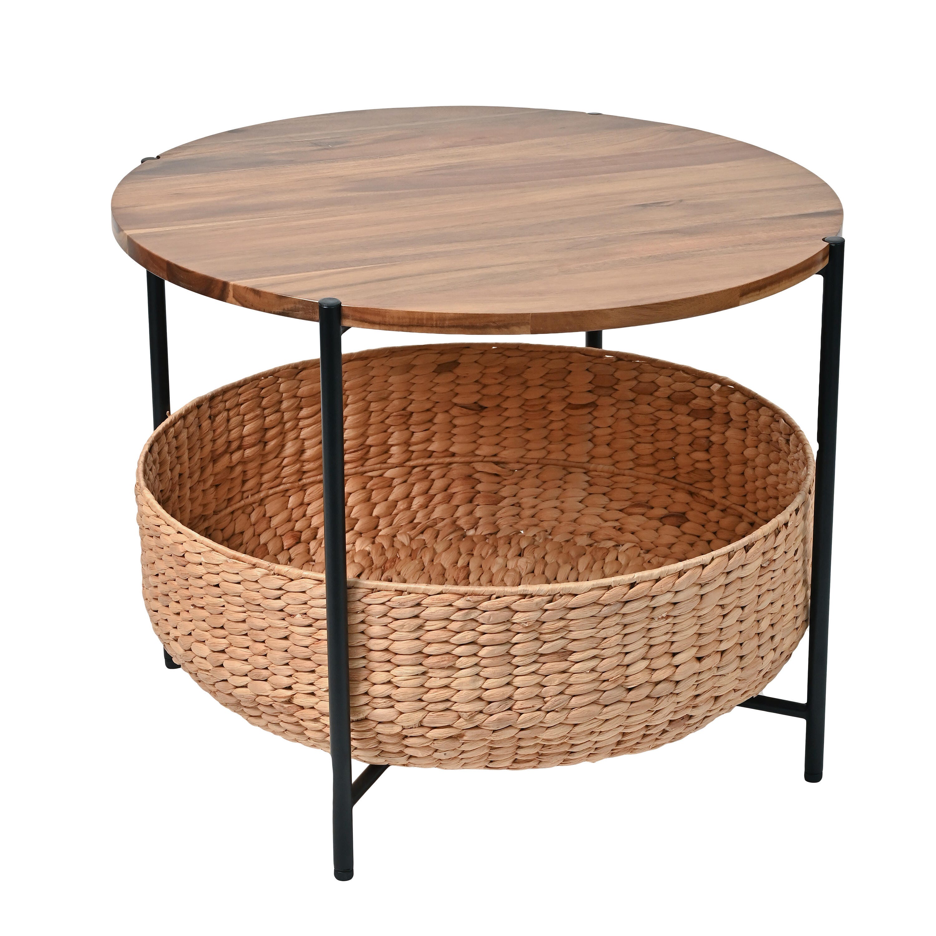 HAPPIMESS Carly Storage Coffee Table, Natural, large
