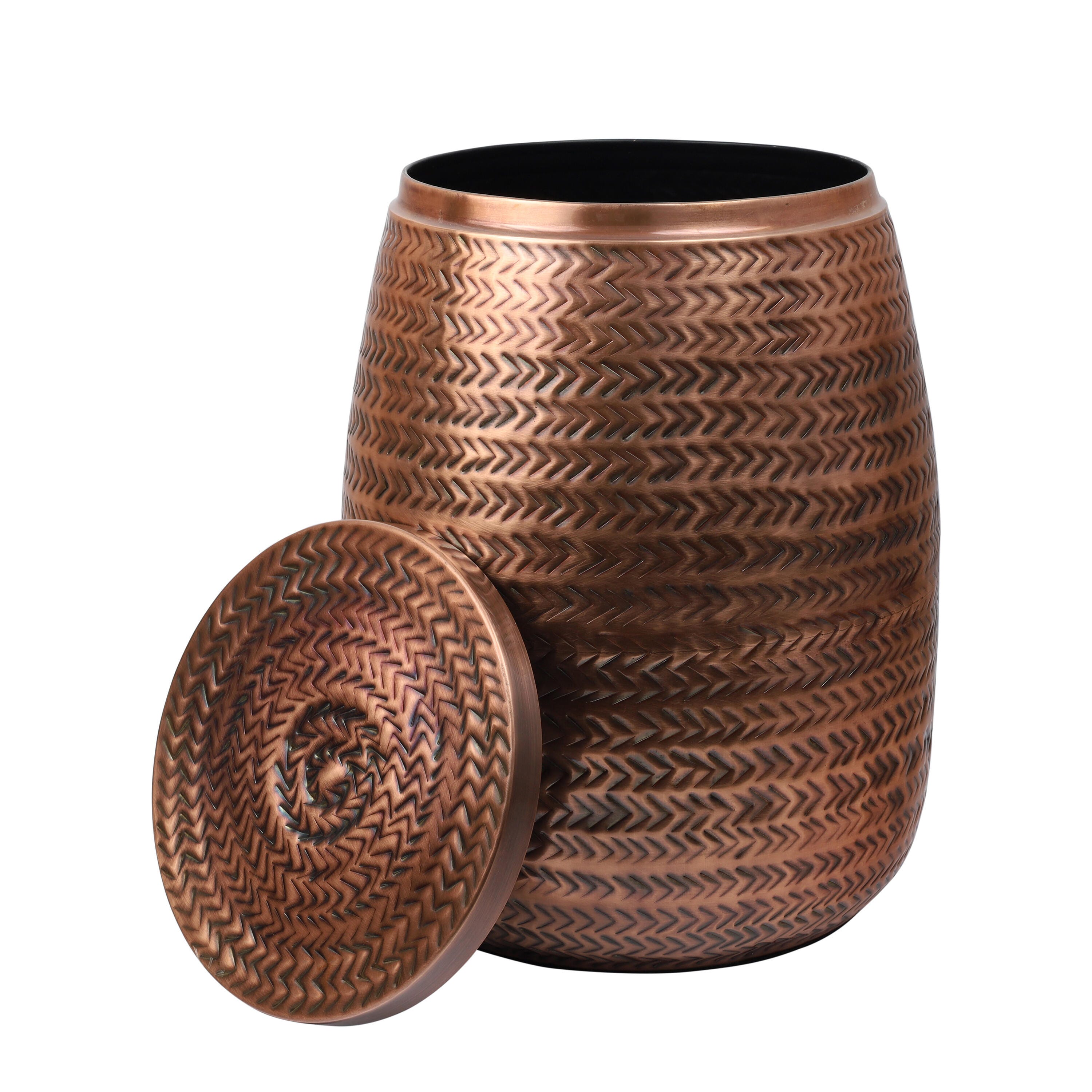 HAPPIMESS Jasper Storage Side Table, Antique Copper, large
