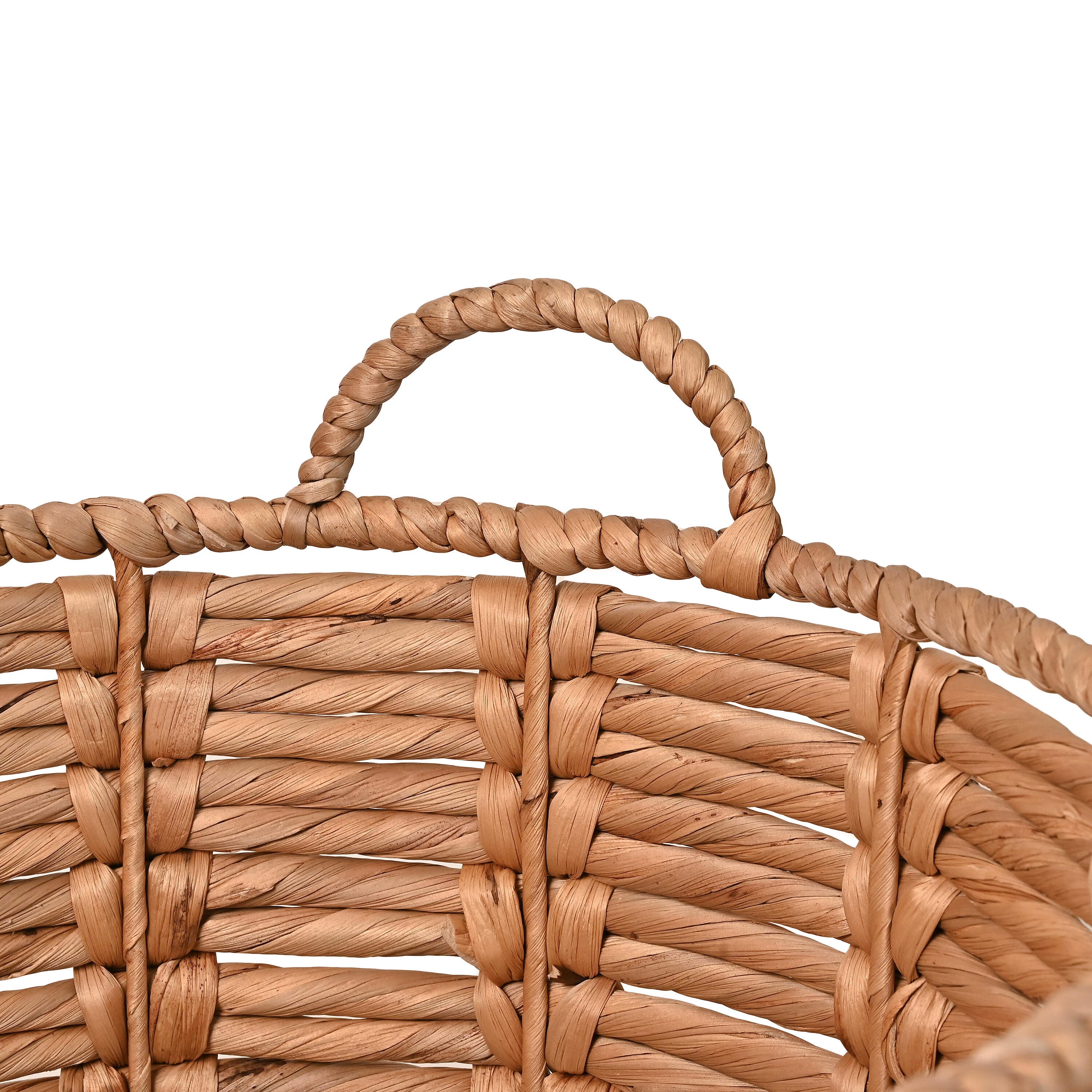 HAPPIMESS Laurel Laundry Hamper Basket, Natural/Black, large