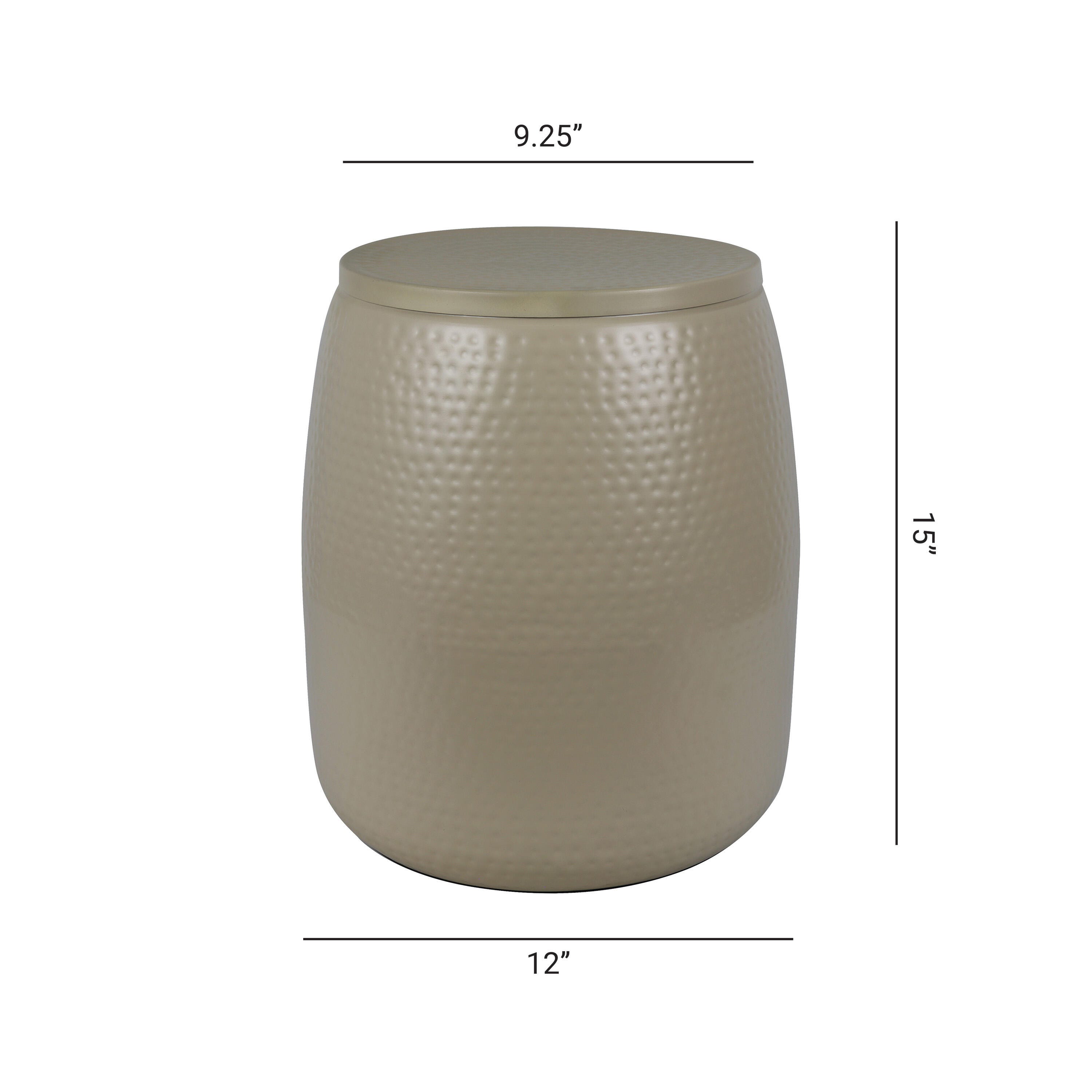 HAPPIMESS Merida Storage Side Table, Almond, large