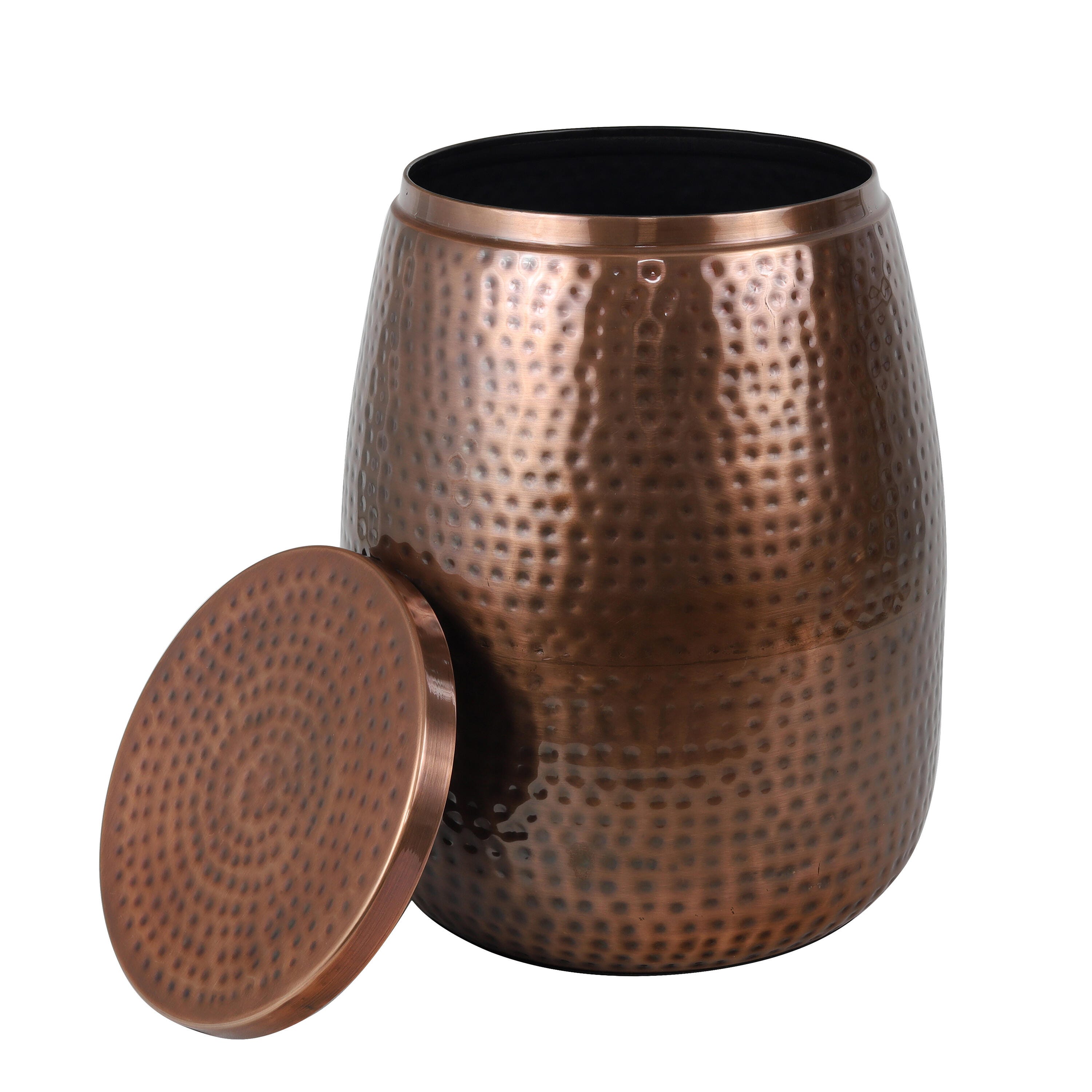 HAPPIMESS Merida Storage Side Table, Antique Copper, large