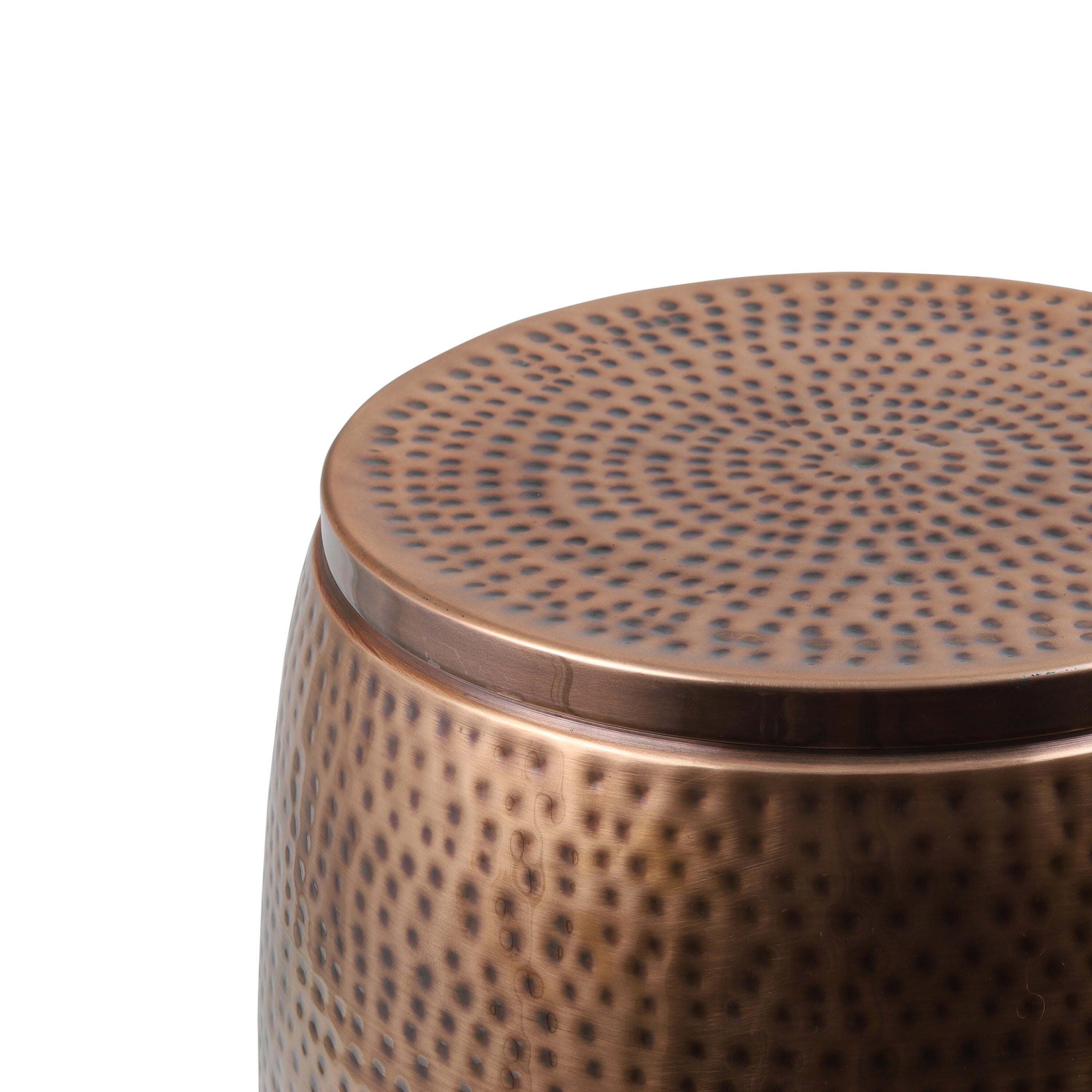 HAPPIMESS Merida Storage Side Table, Antique Copper, large