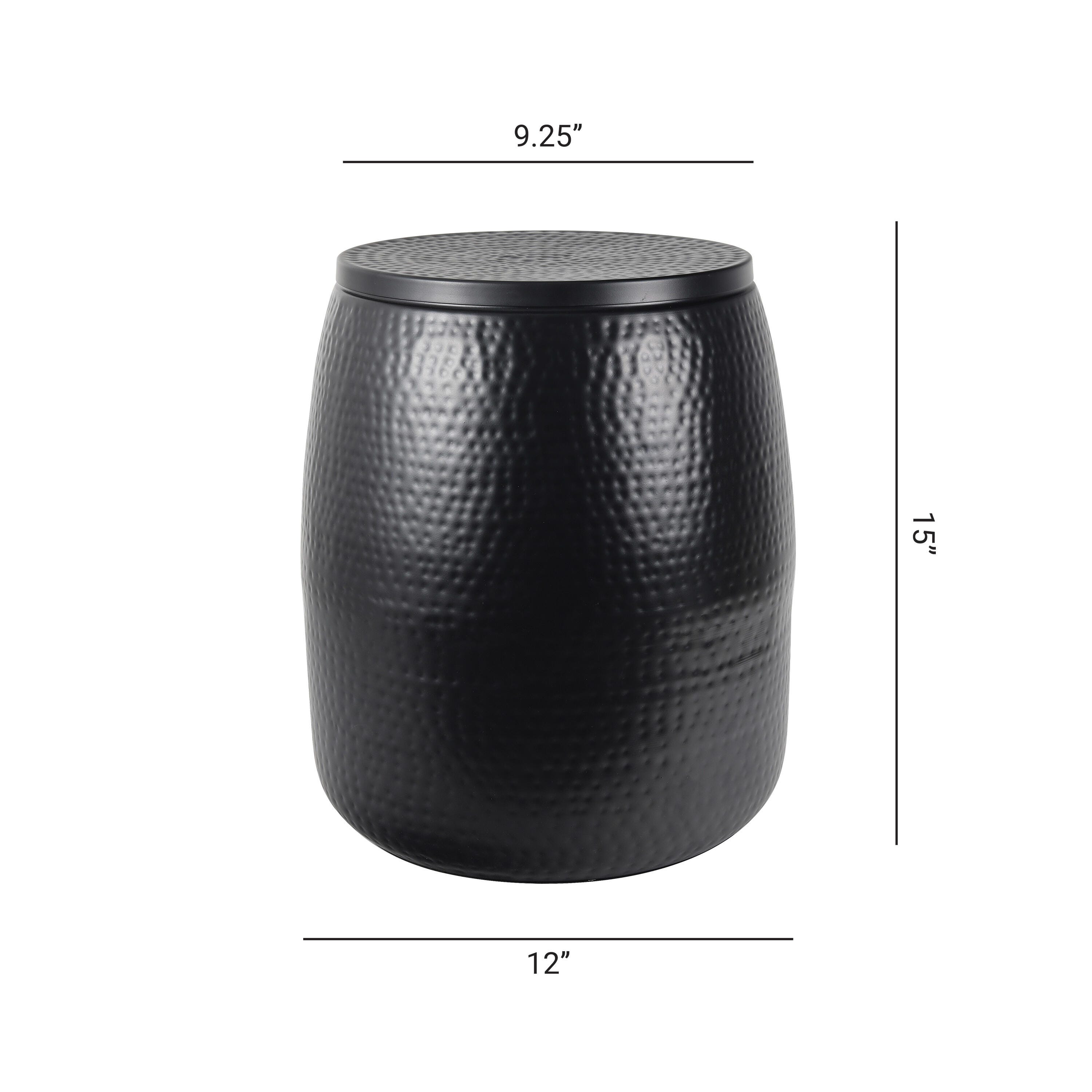 HAPPIMESS Merida Storage Side Table, Matte Black, large