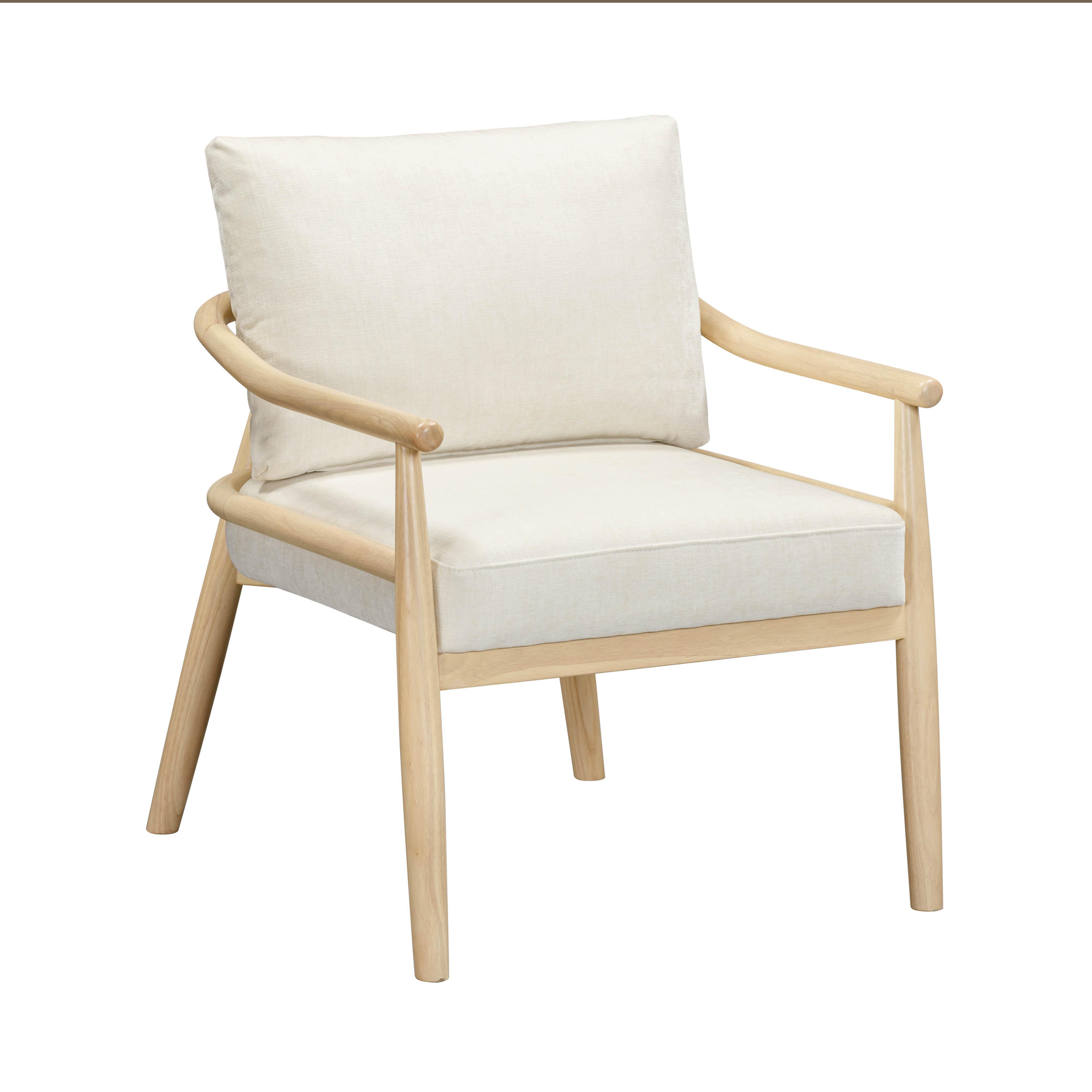 TOV Furniture Dixie Accent Chair, White, large