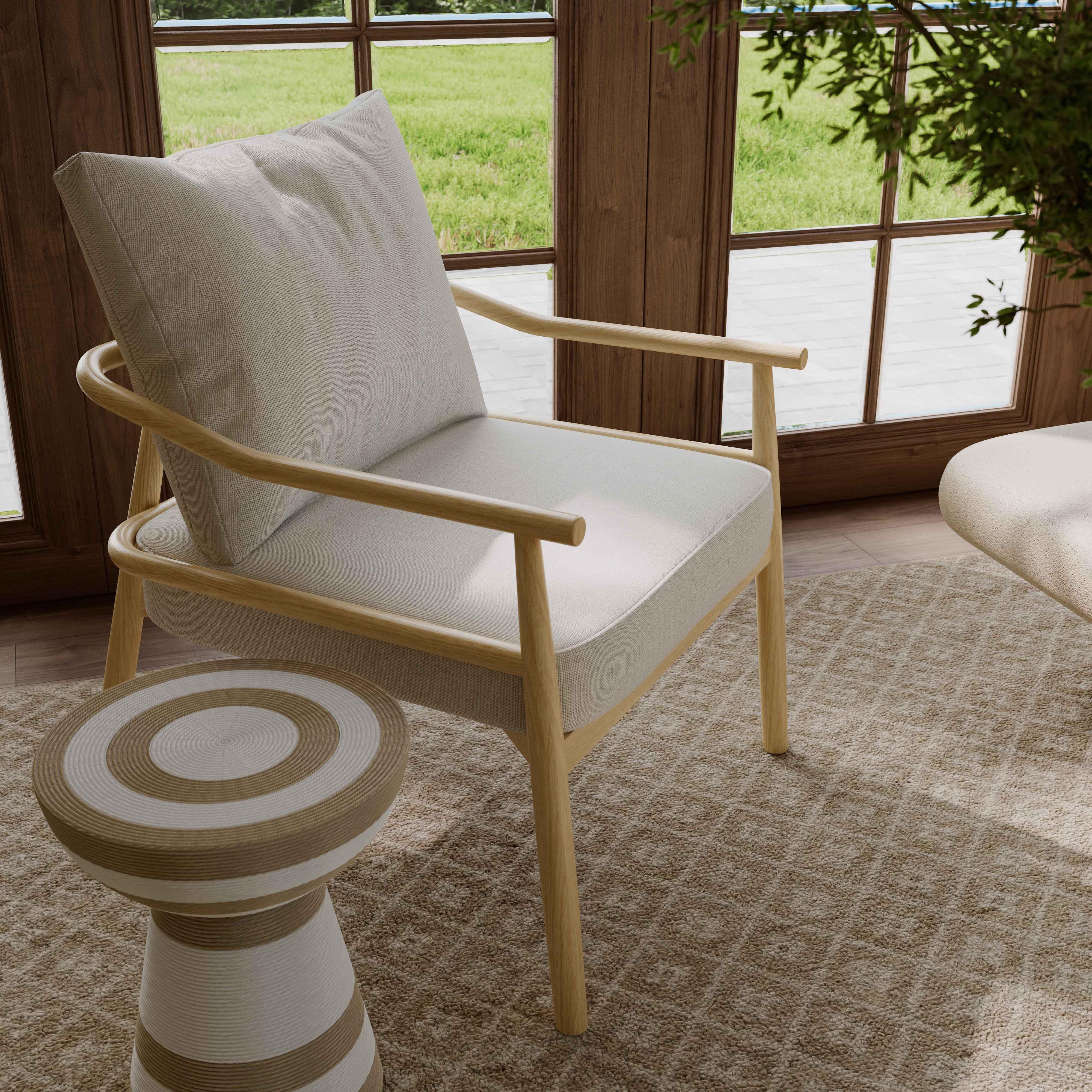 TOV Furniture Dixie Accent Chair, White, large