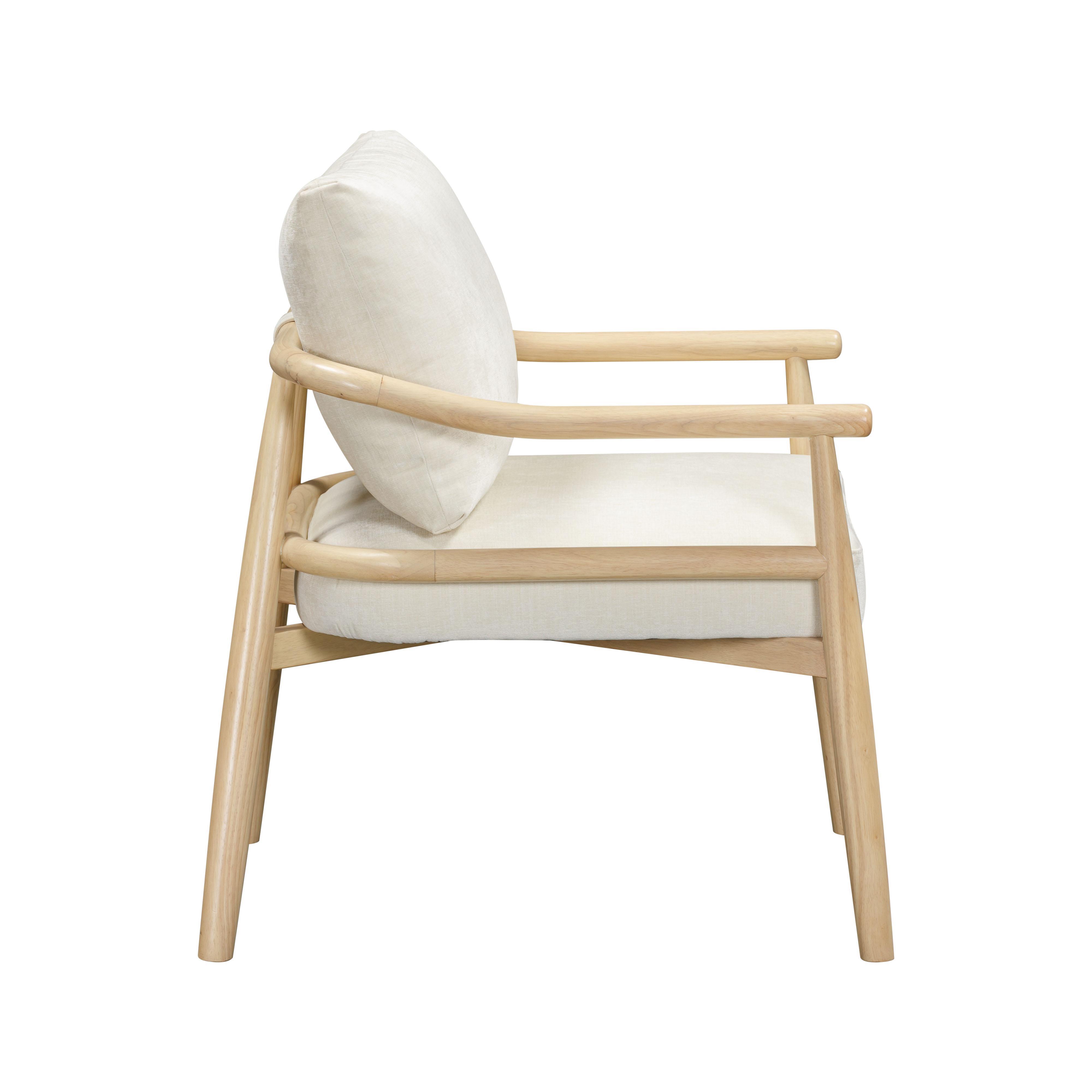 TOV Furniture Dixie Accent Chair, White, large