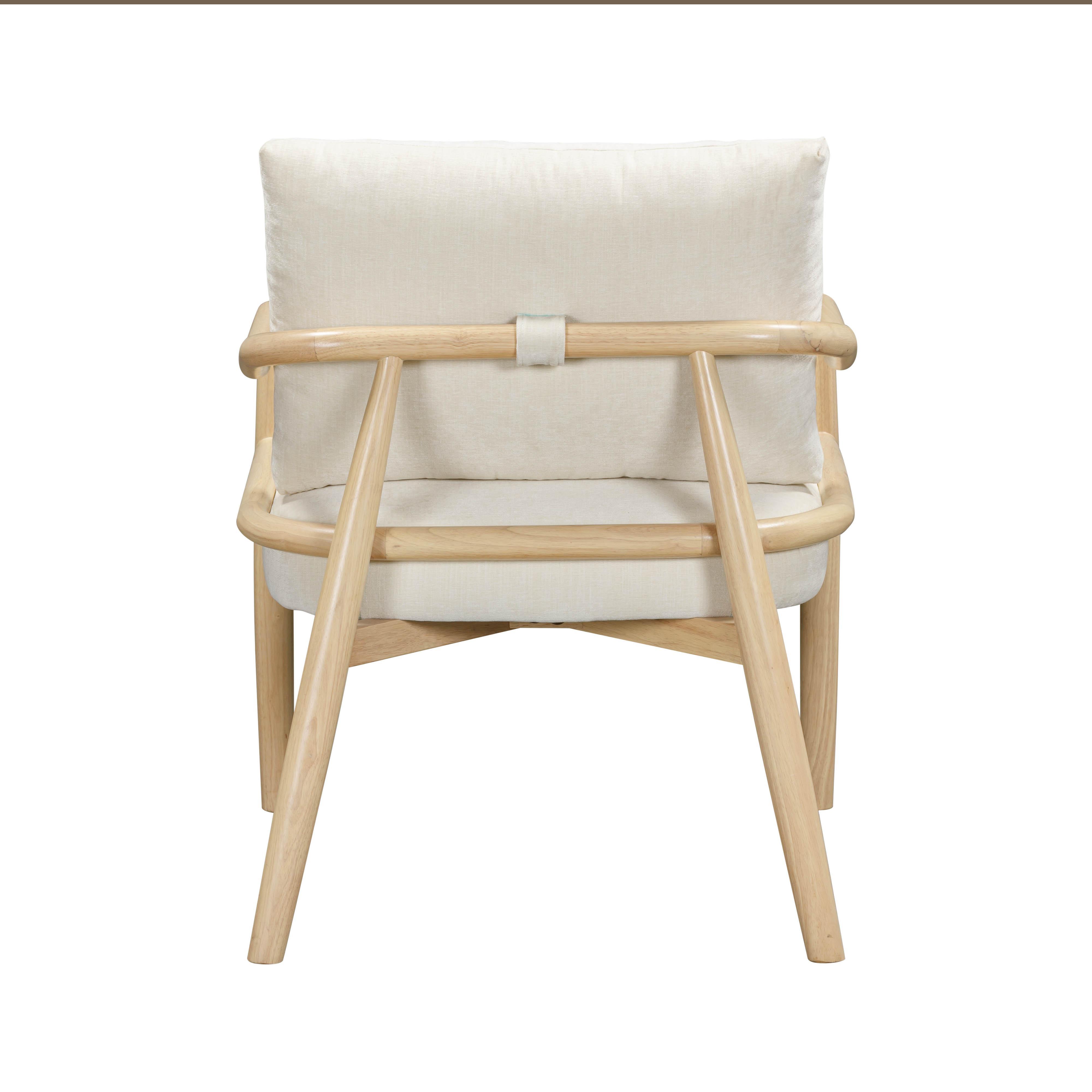 TOV Furniture Dixie Accent Chair, White, large