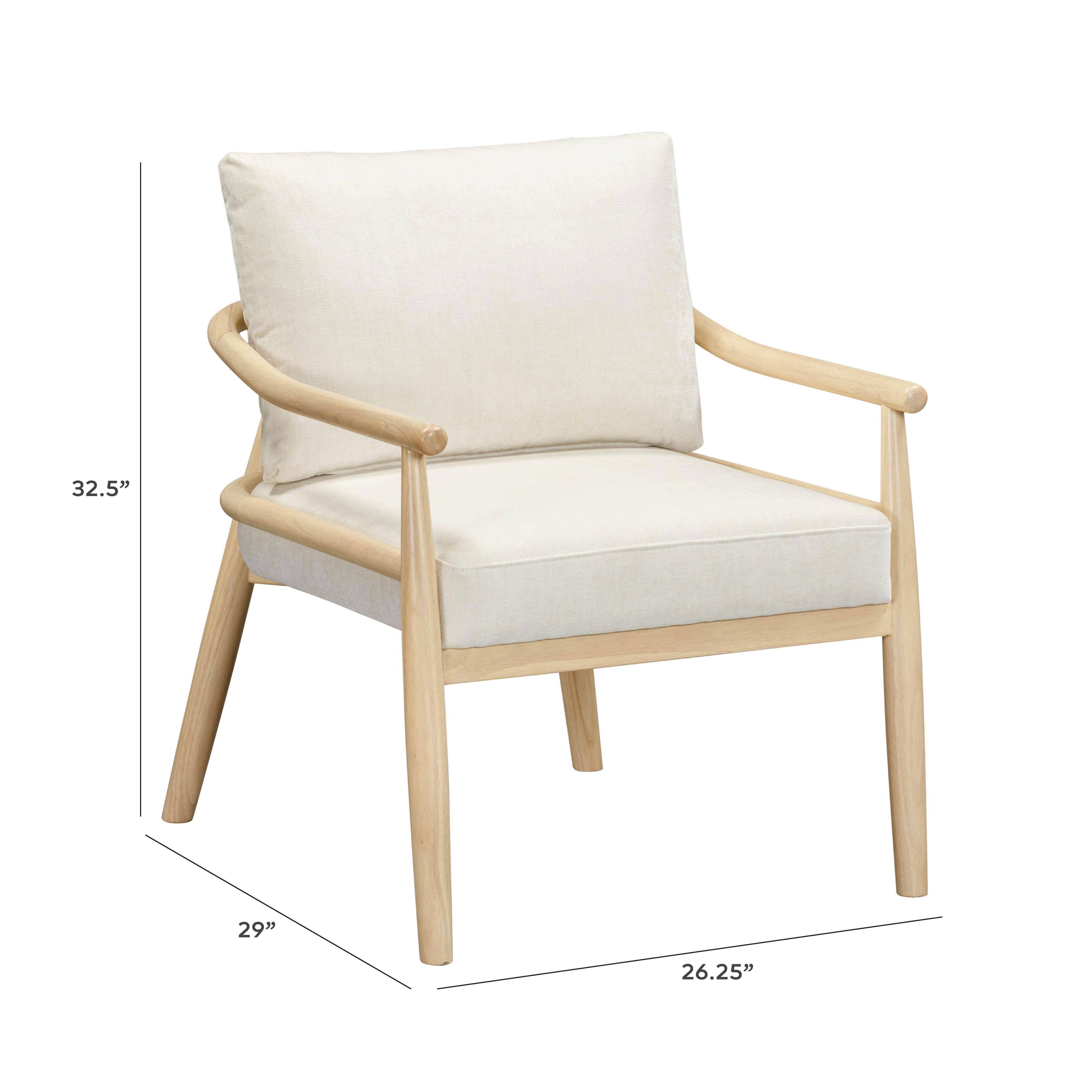 TOV Furniture Dixie Accent Chair, White, large