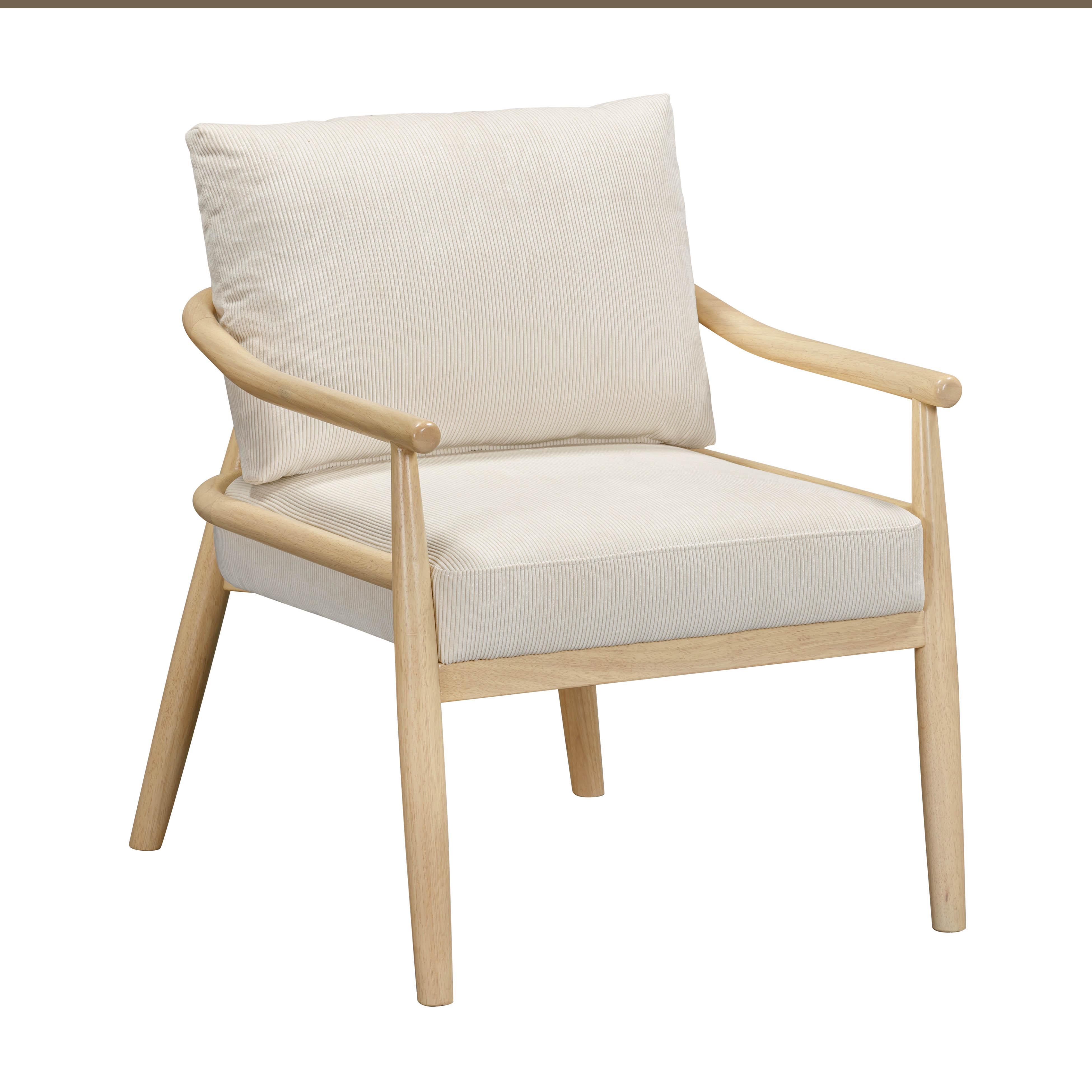 TOV Furniture Dixie Accent Chair, Cream, large