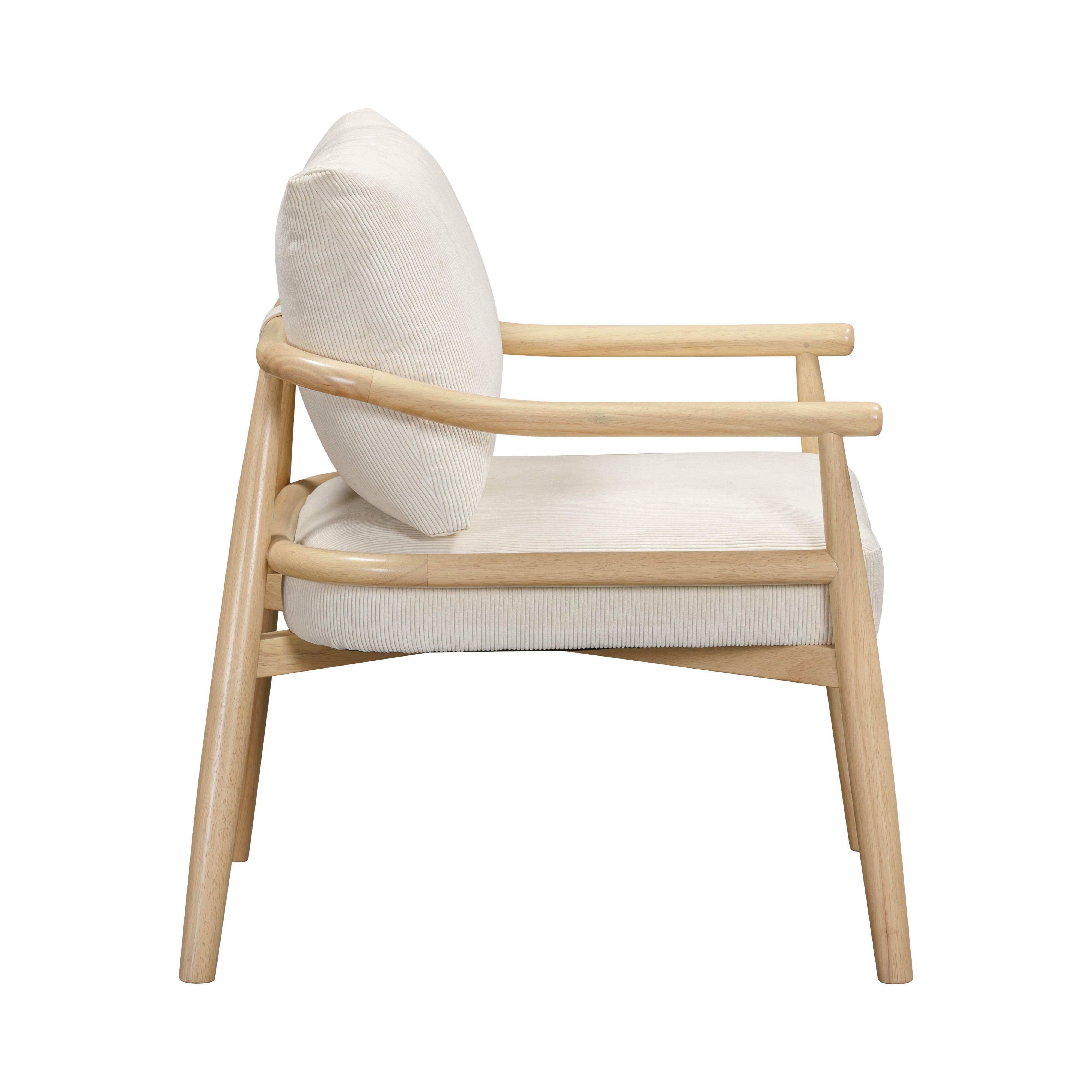 TOV Furniture Dixie Accent Chair, Cream, large