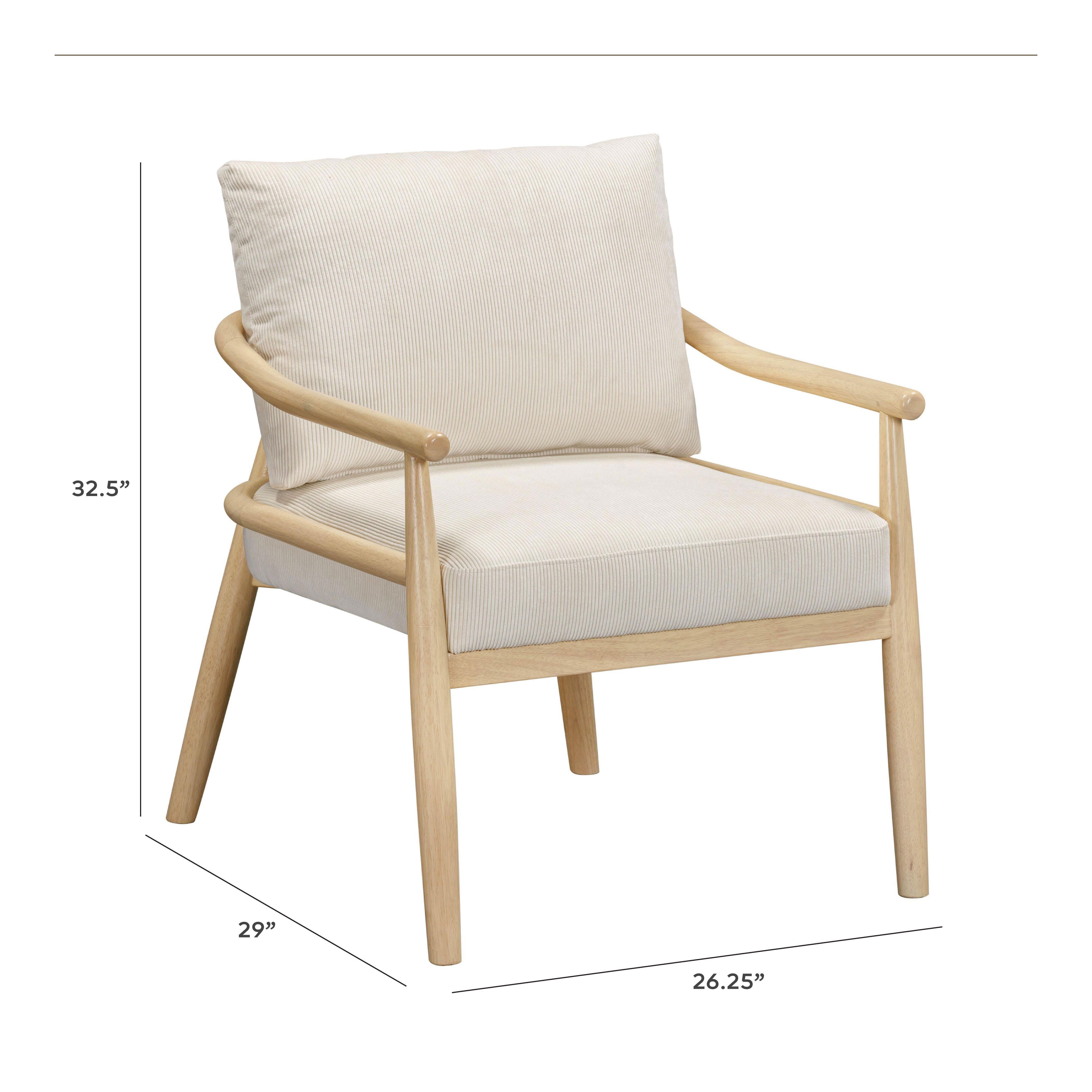 TOV Furniture Dixie Accent Chair, Cream, large