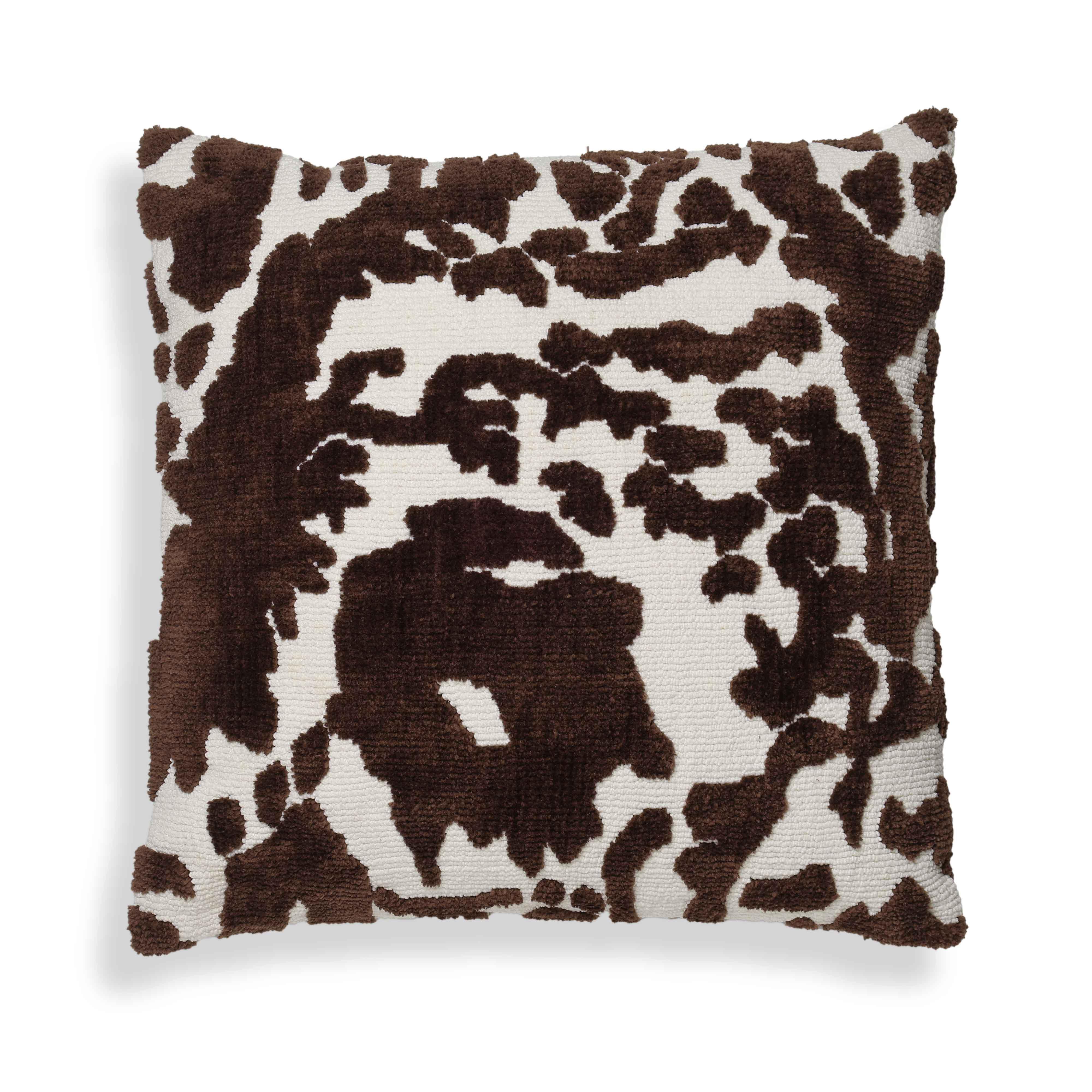 TOV Furniture Coasts Tufted Square Pillow, Chocolate Brown, large