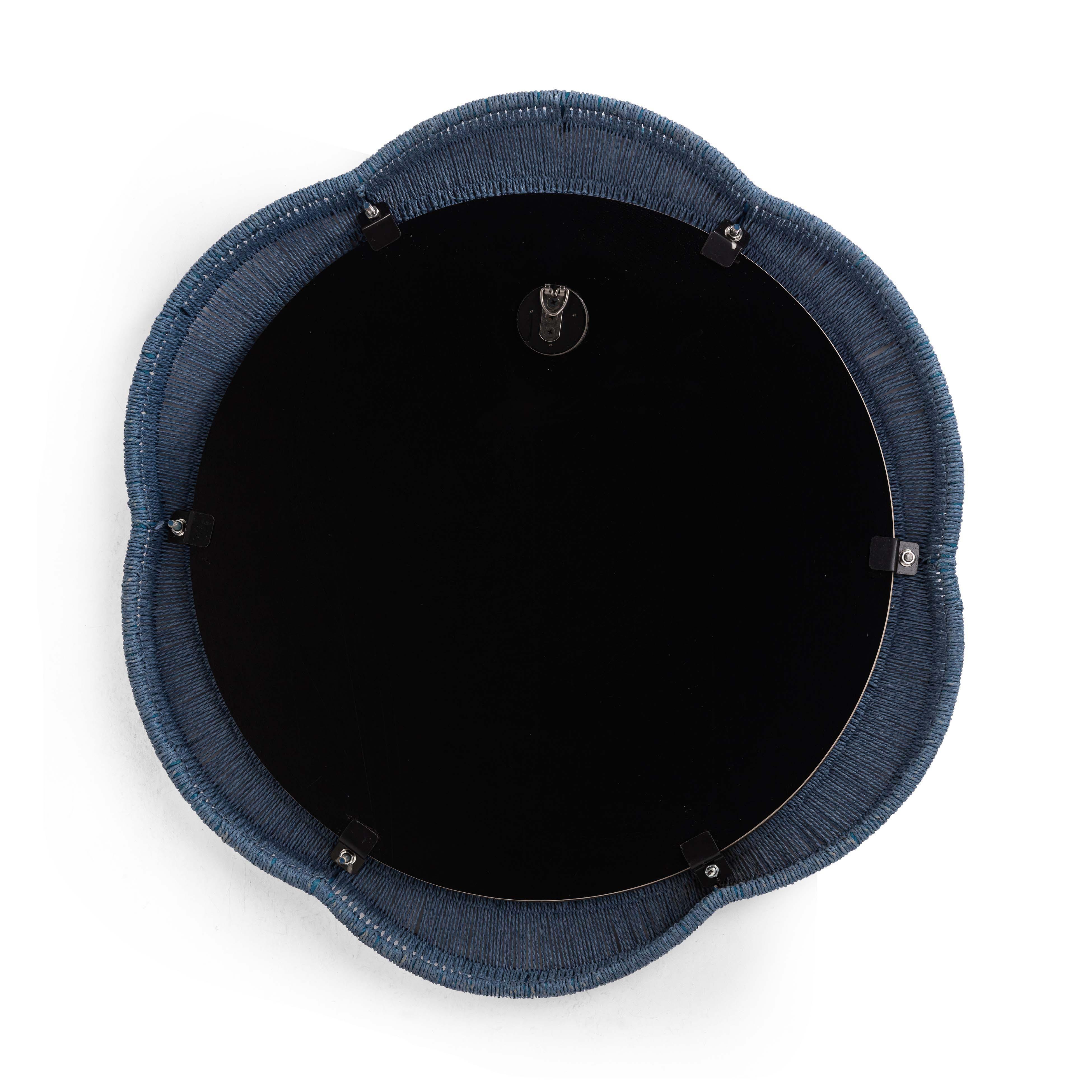 TOV Furniture Zeva Wall Mirror, Blue, large