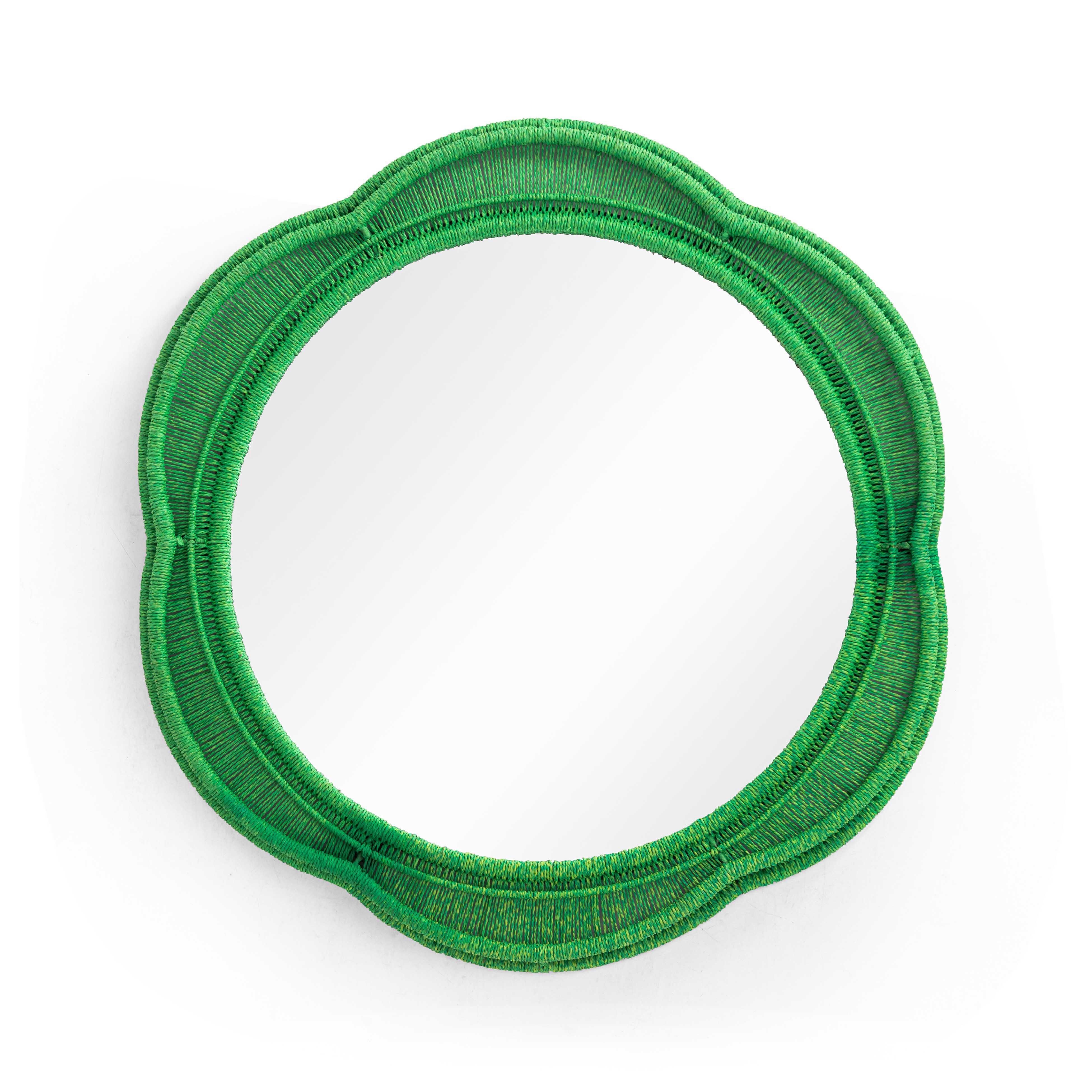 TOV Furniture Zeva Wall Mirror, Green, large