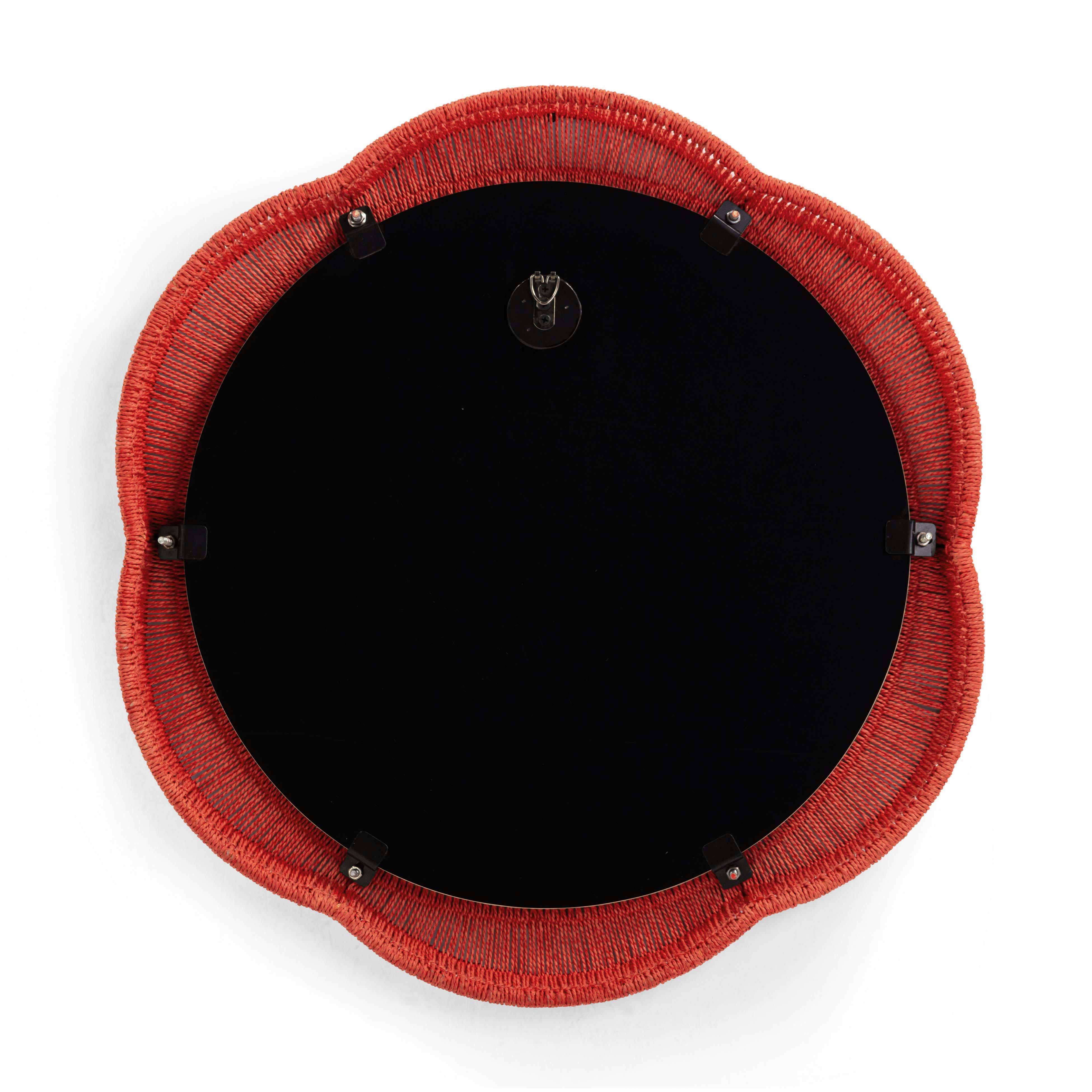 TOV Furniture Zeva Wall Mirror, Red, large