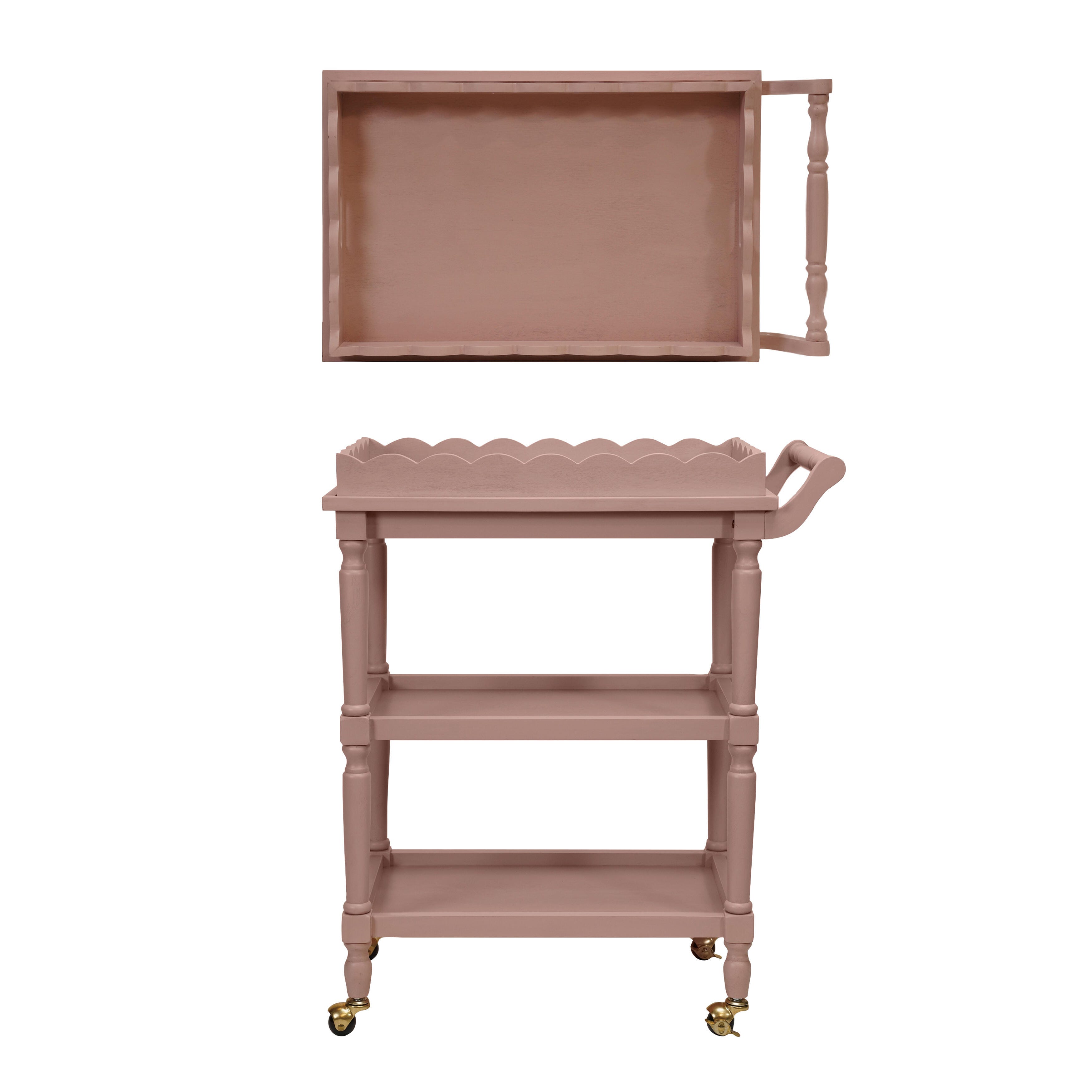 Storied Home 3 Tier Bar Scalloped Tray, , large