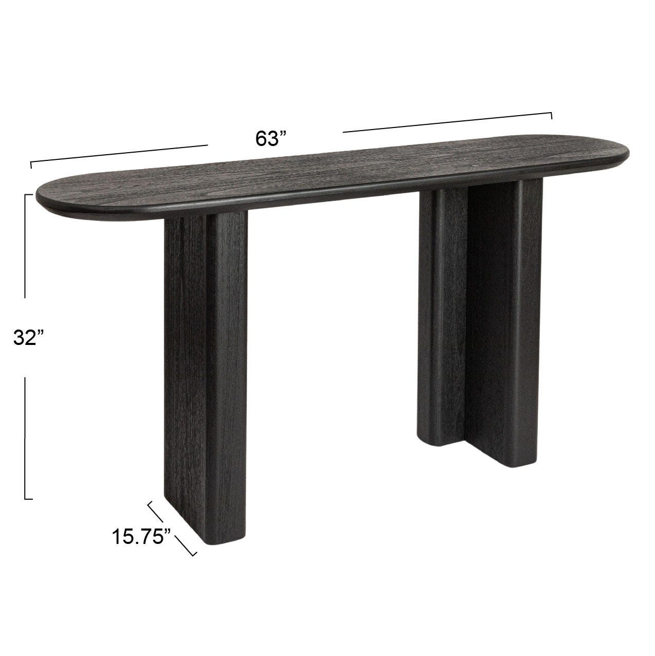 Storied Home Asymmetrical Console Table, , large