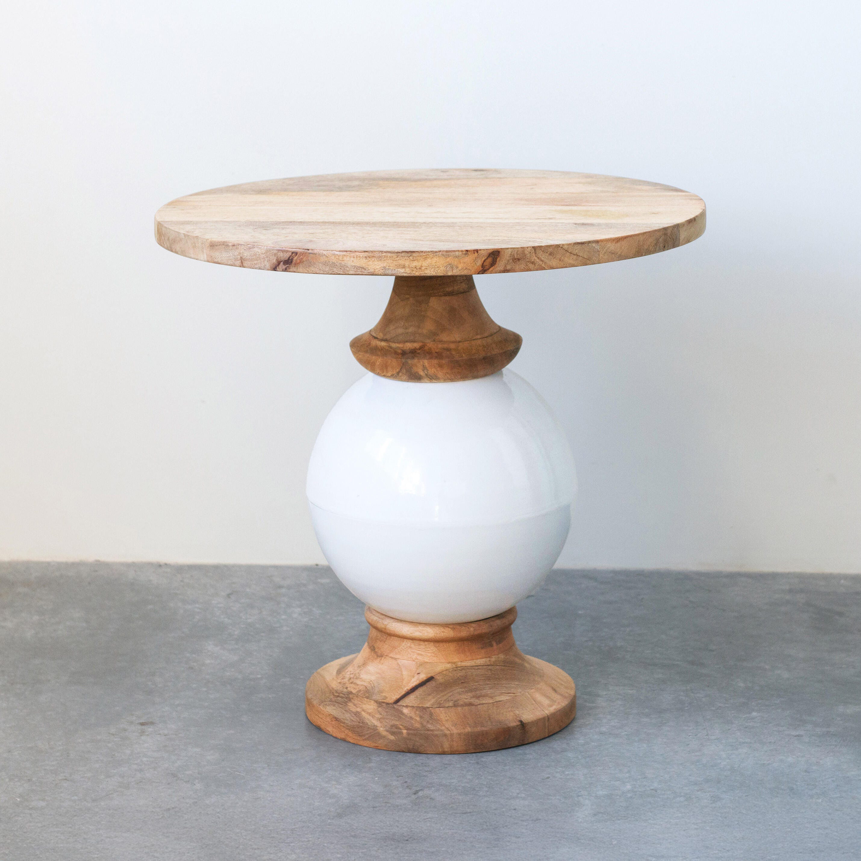 Storied Home Pedestal Accent Table, , large