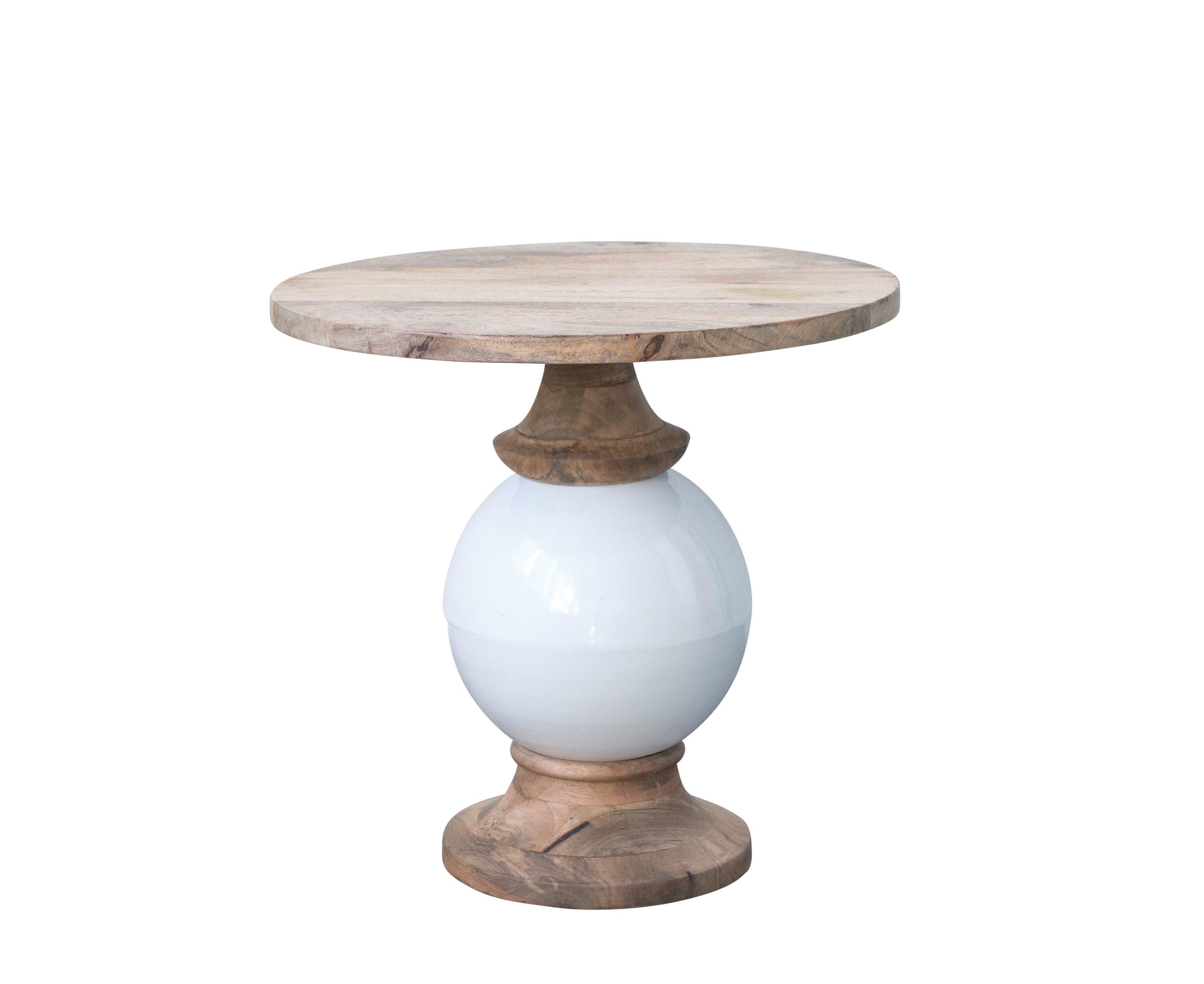Storied Home Pedestal Accent Table, , large