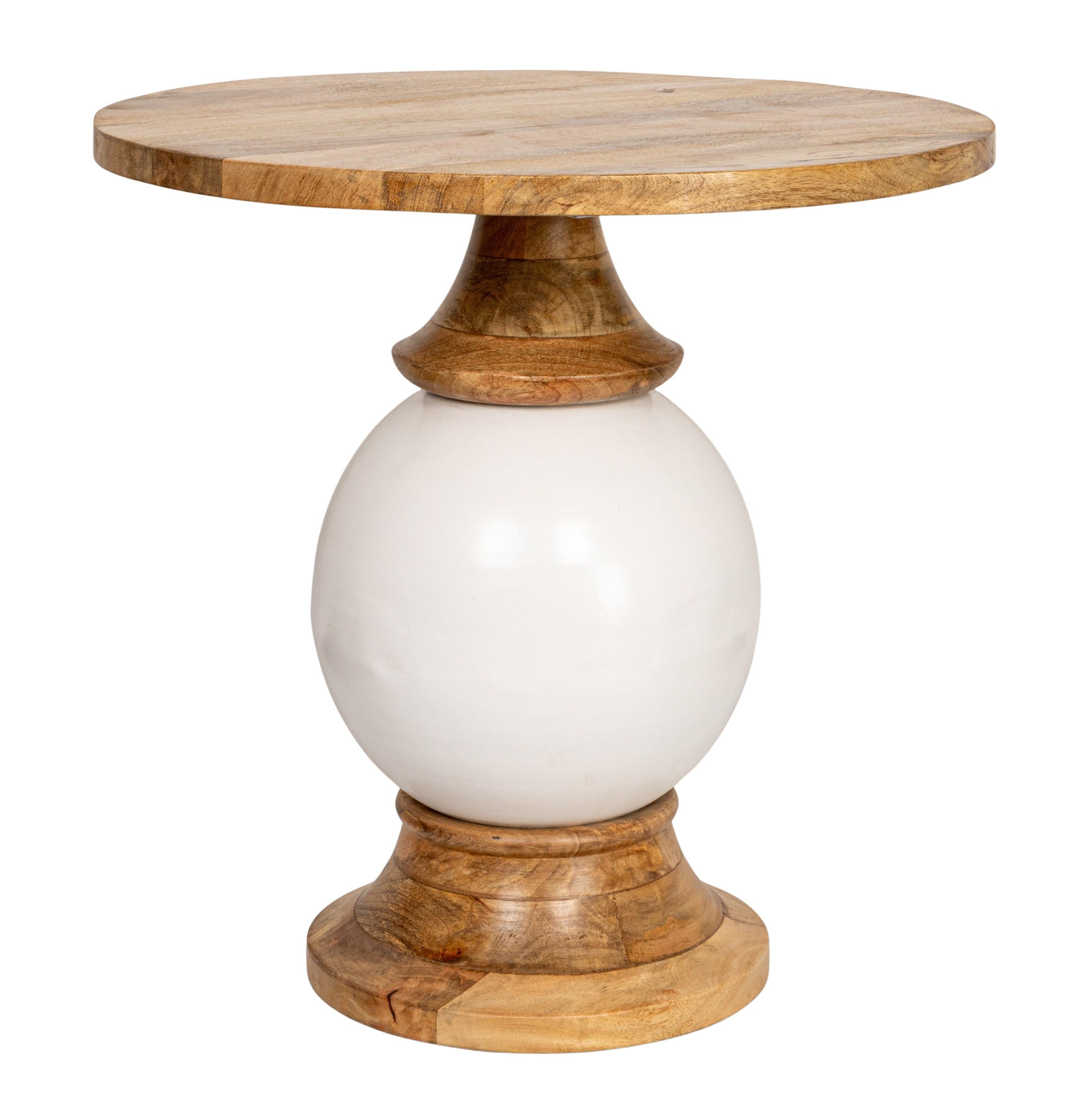 Storied Home Pedestal Accent Table, , large