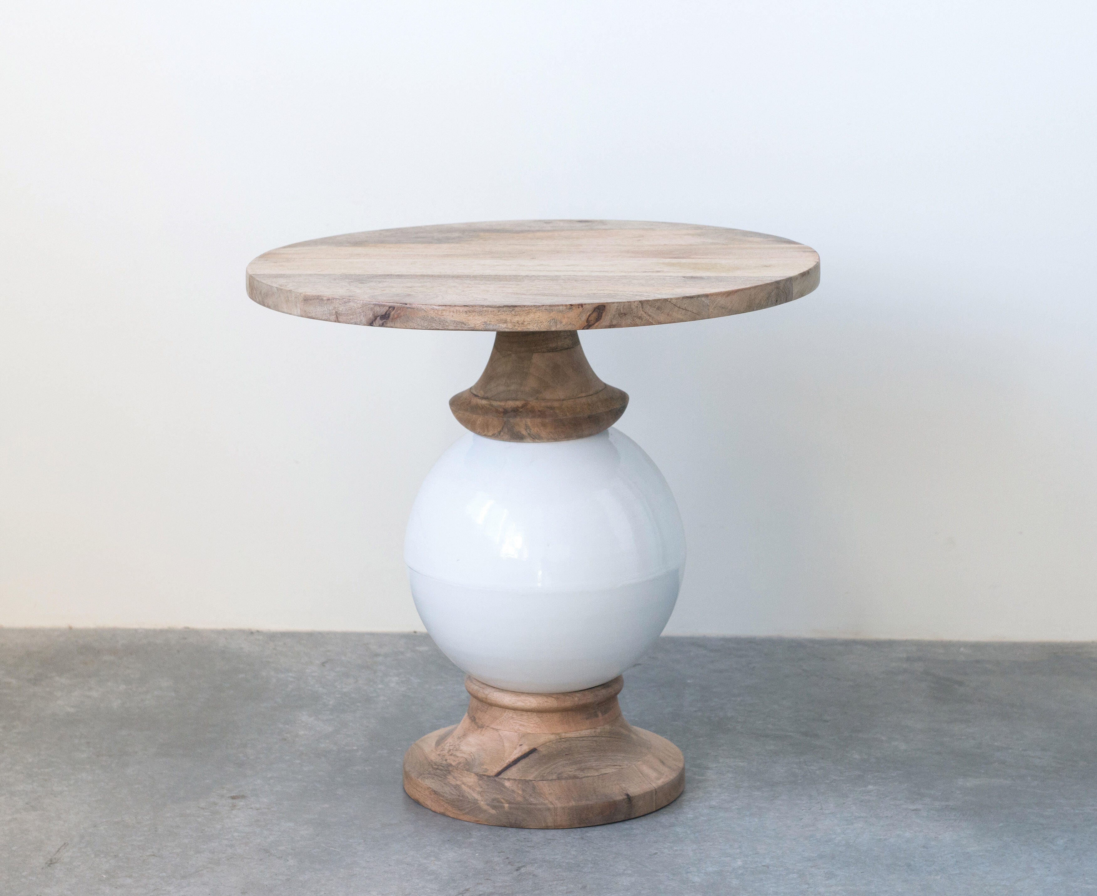 Storied Home Pedestal Accent Table, , large
