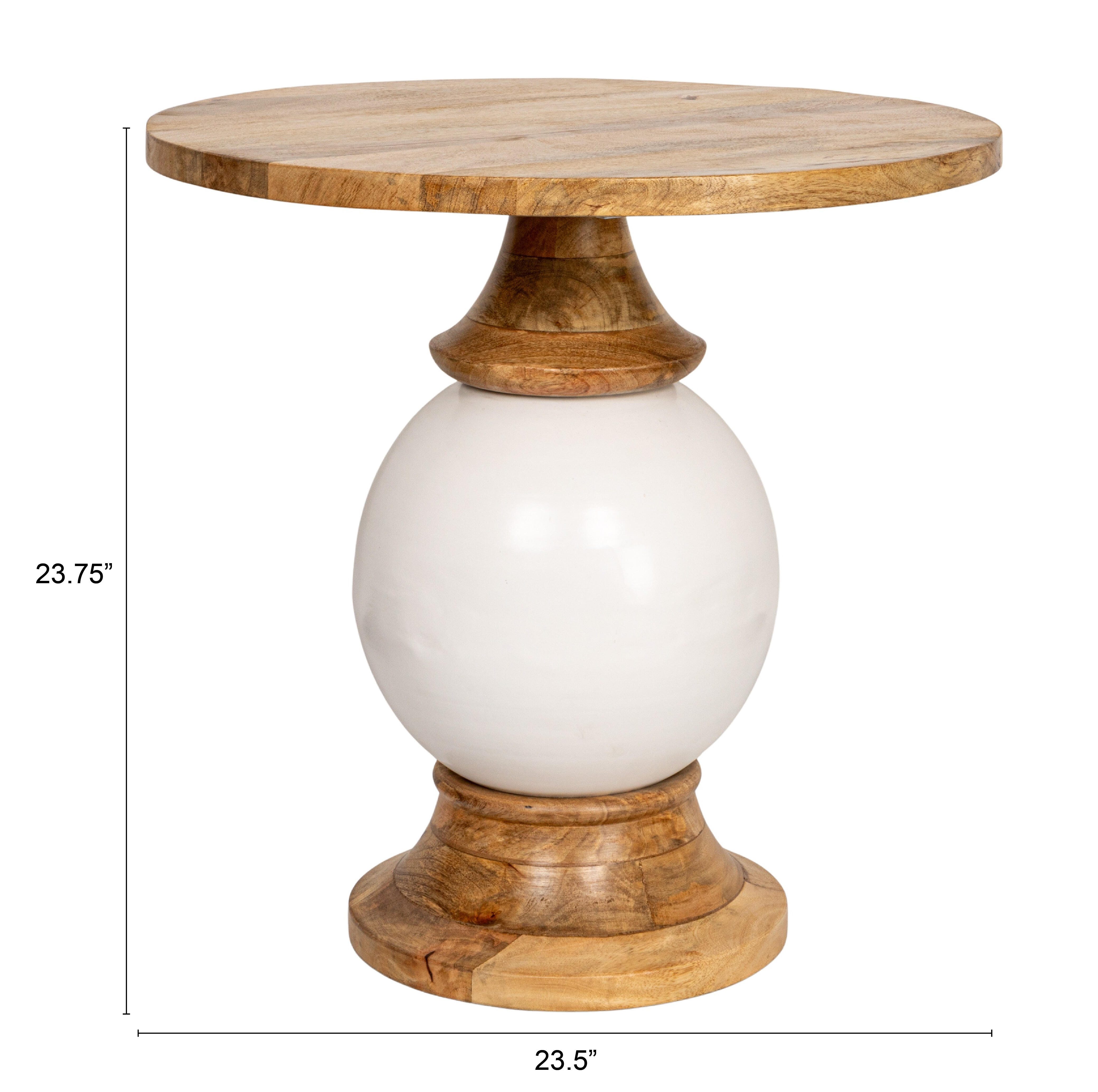 Storied Home Pedestal Accent Table, , large