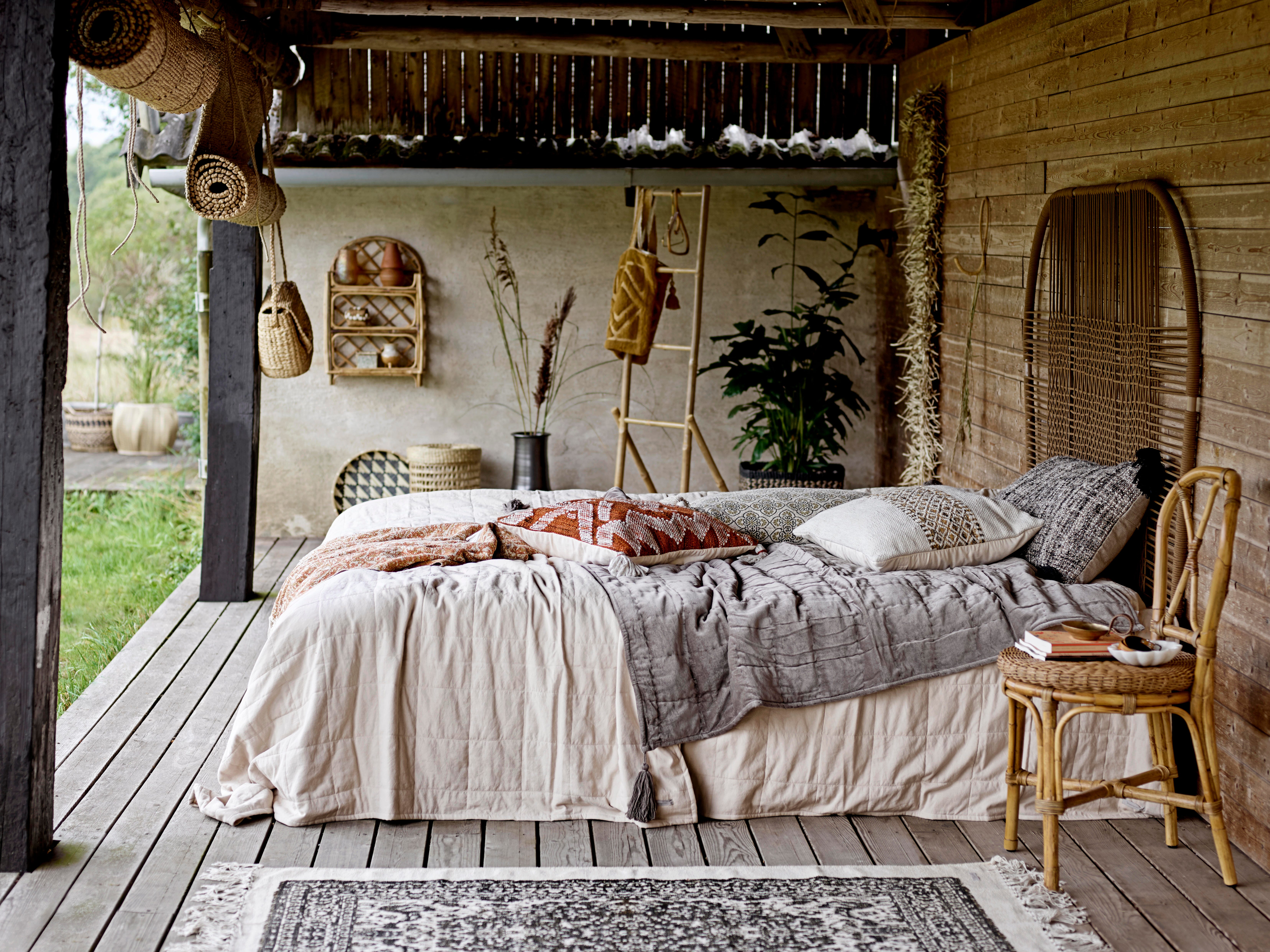 Storied Home Rattan Wall Shelf, , rollover