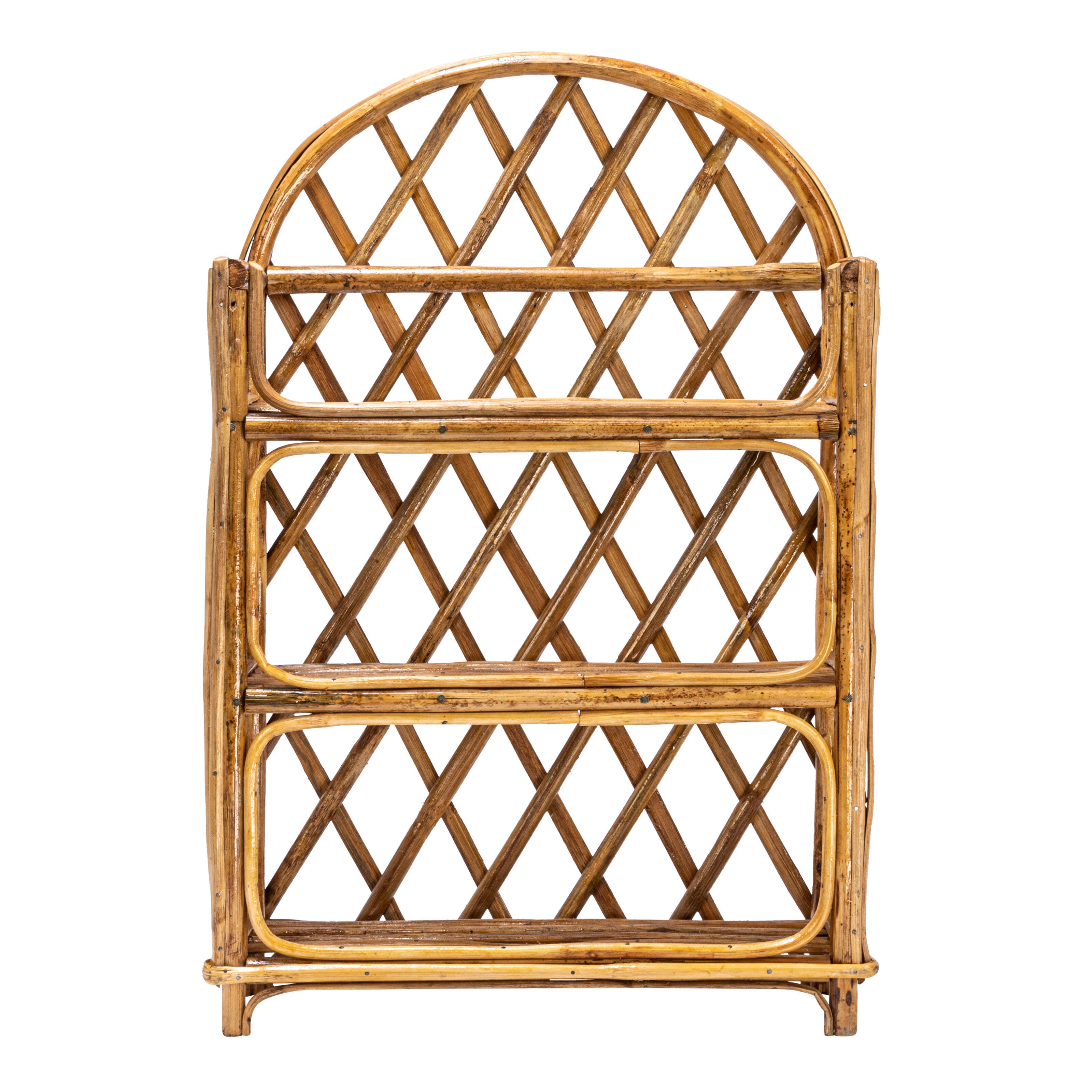 Storied Home Rattan Wall Shelf, , large