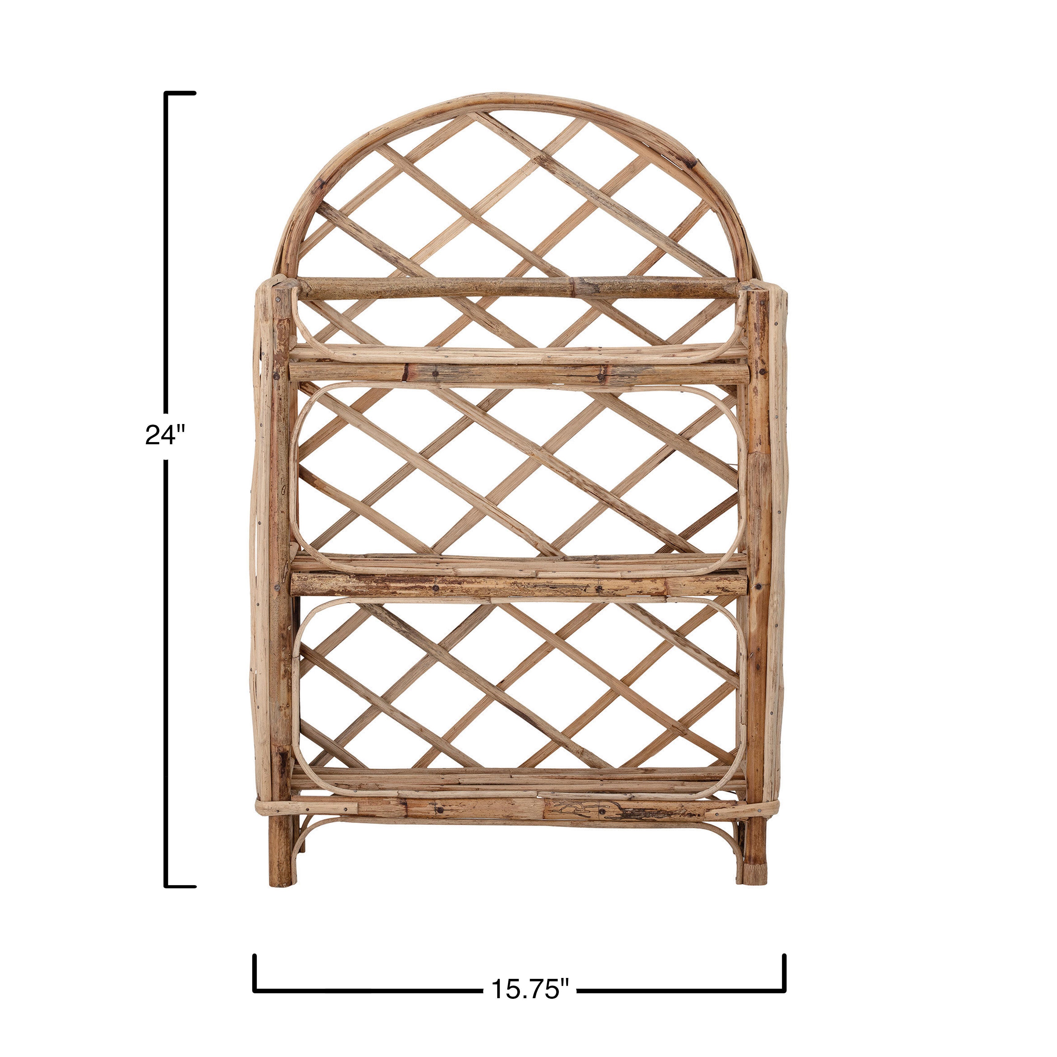 Storied Home Rattan Wall Shelf, , large