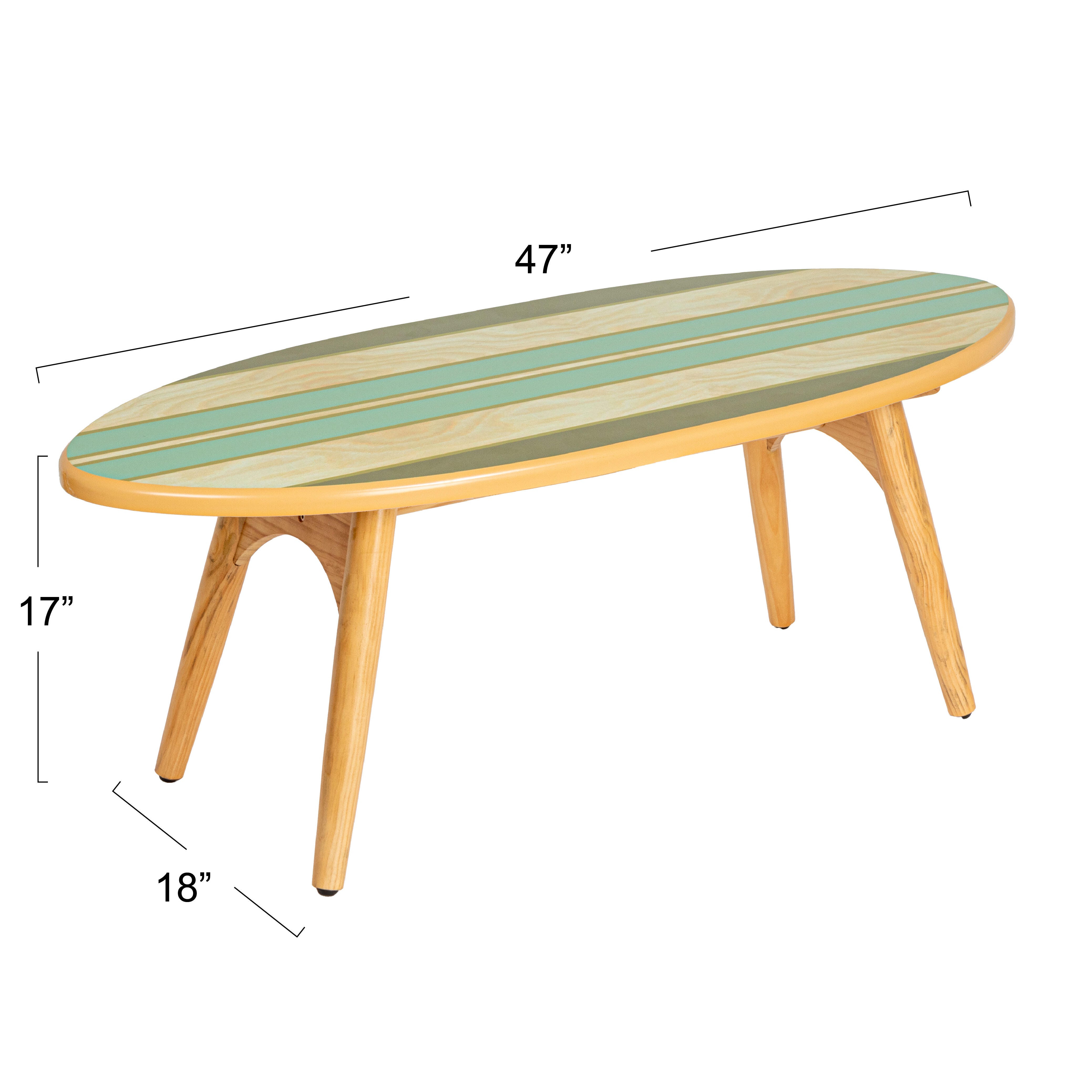 Storied Home Surfboard Coffee Table, , large