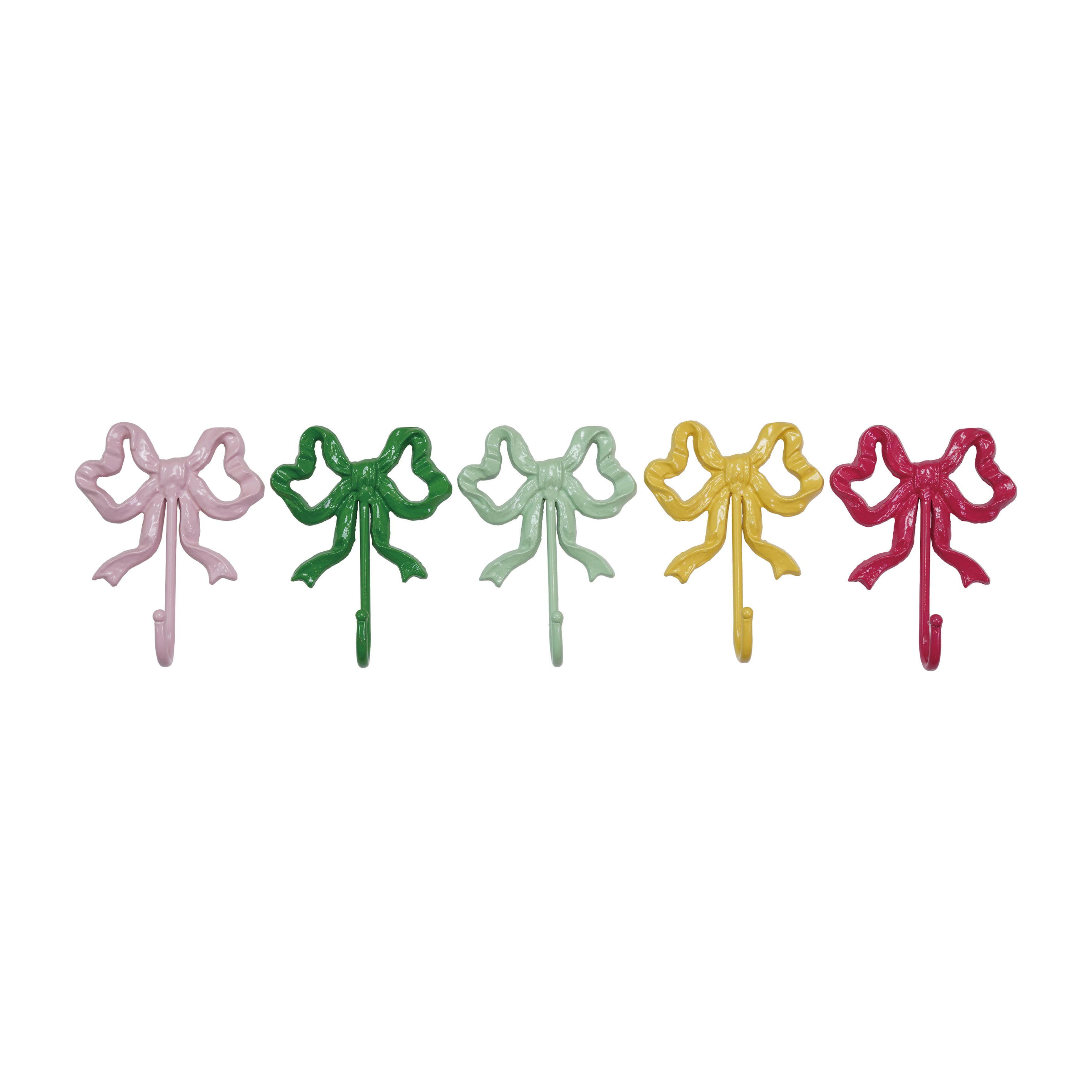 Storied Home Bow Shaped Wall Hook (Set of 5), , large