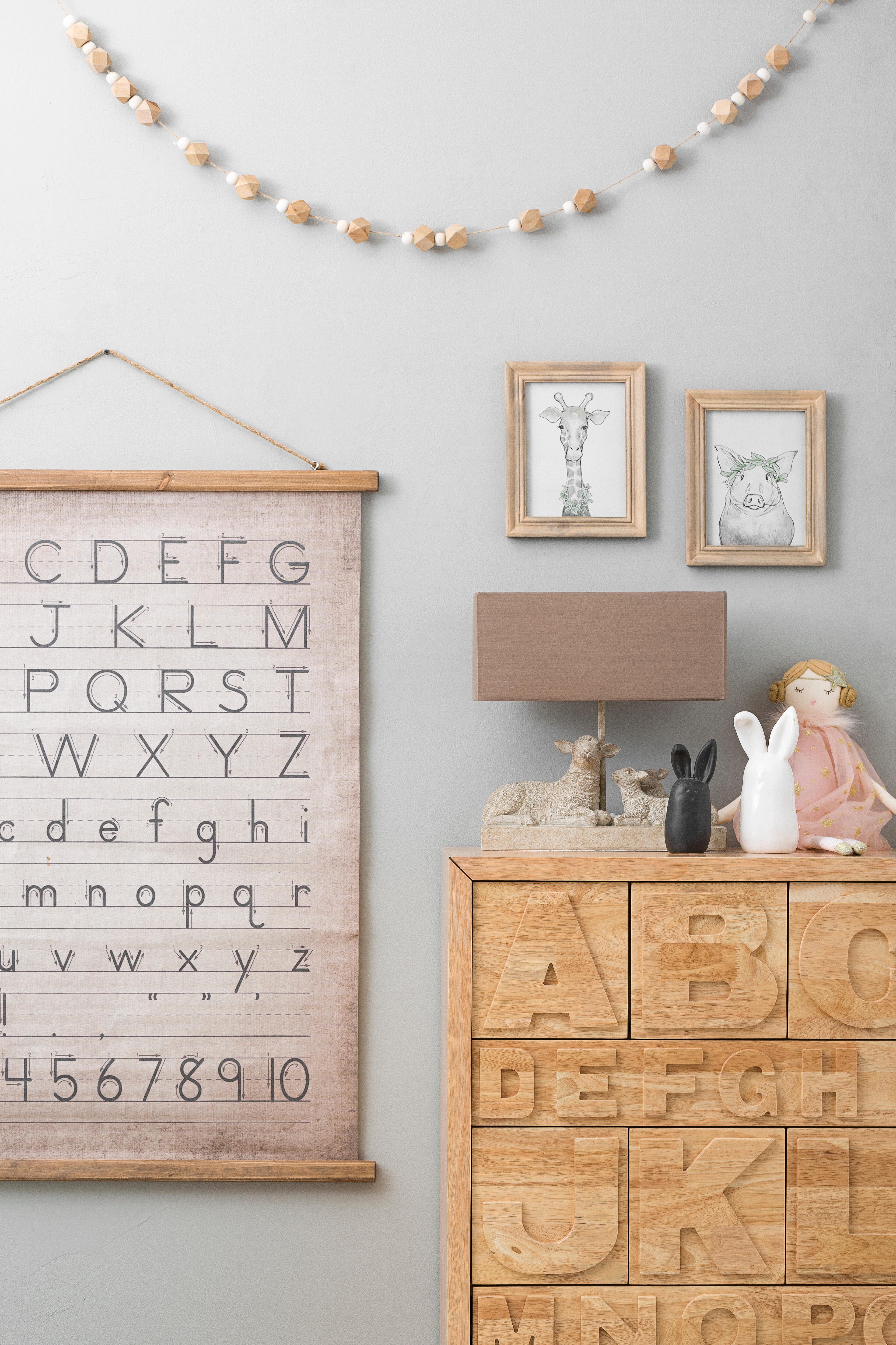 Storied Home Alphabet and Numbers Wall Decor, , rollover