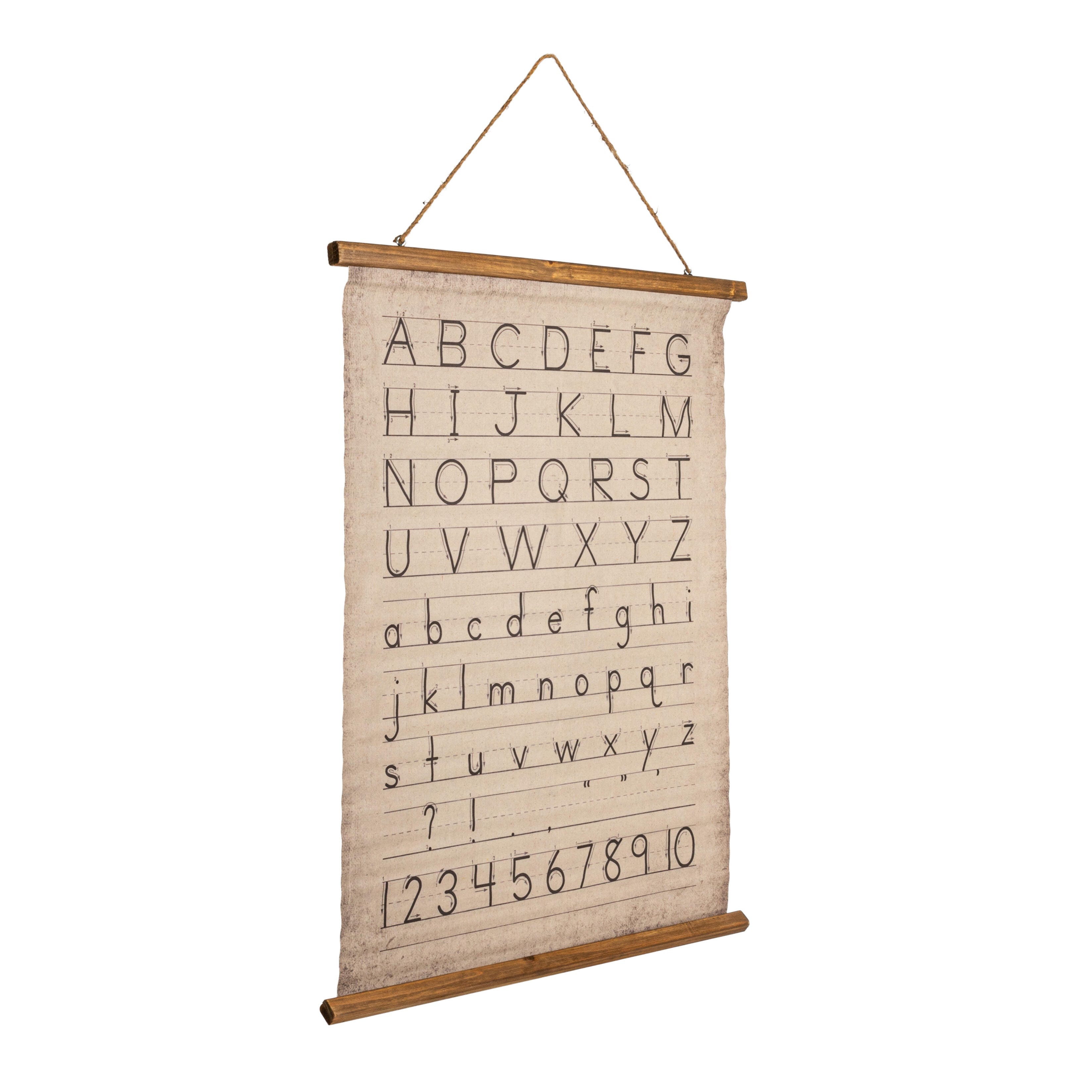 Storied Home Alphabet and Numbers Wall Decor, , large