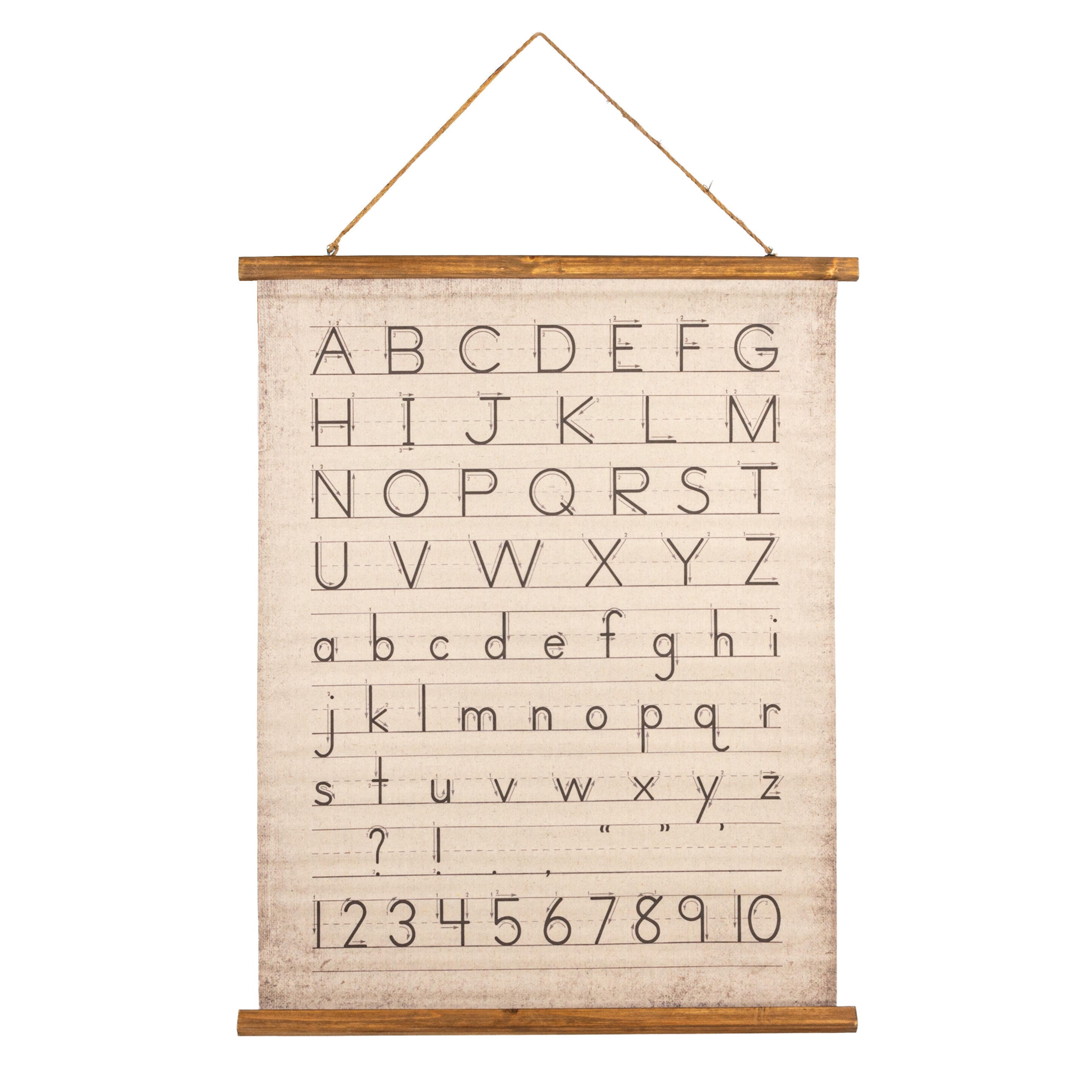 Storied Home Alphabet and Numbers Wall Decor, , large
