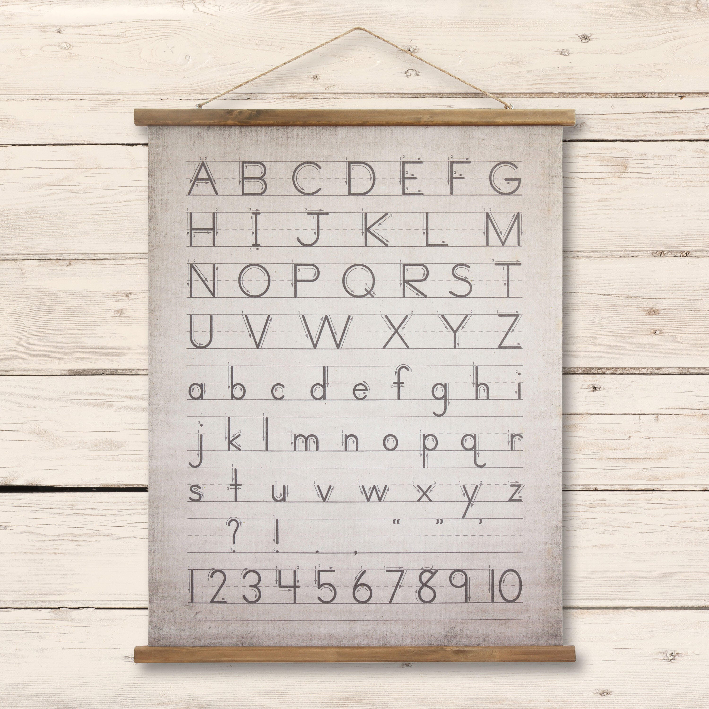 Storied Home Alphabet and Numbers Wall Decor, , large
