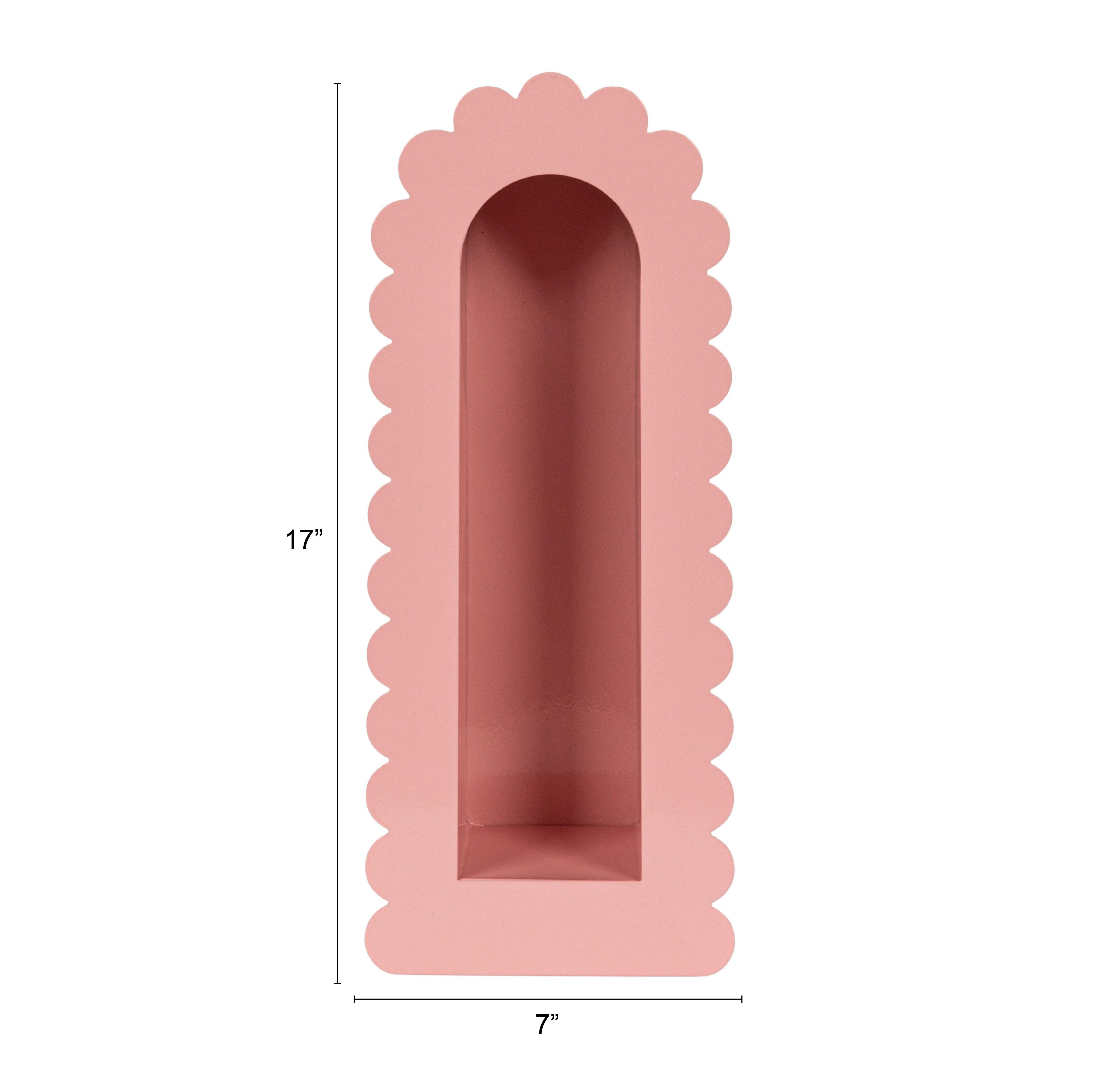 Storied Home Scalloped Wall Shelf, , large