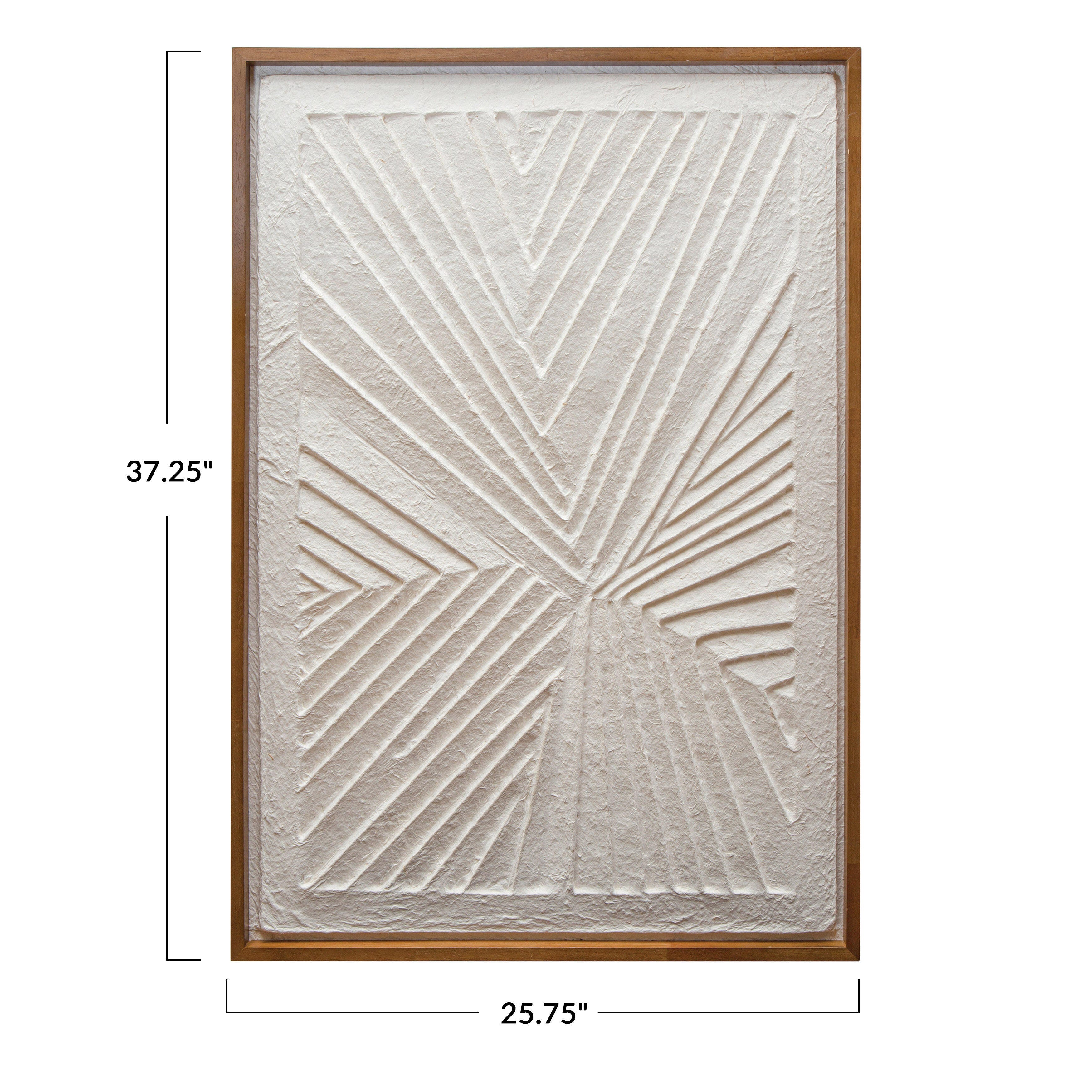 Storied Home Embossed Handmade Paper Wall Art 26" x 37", , large