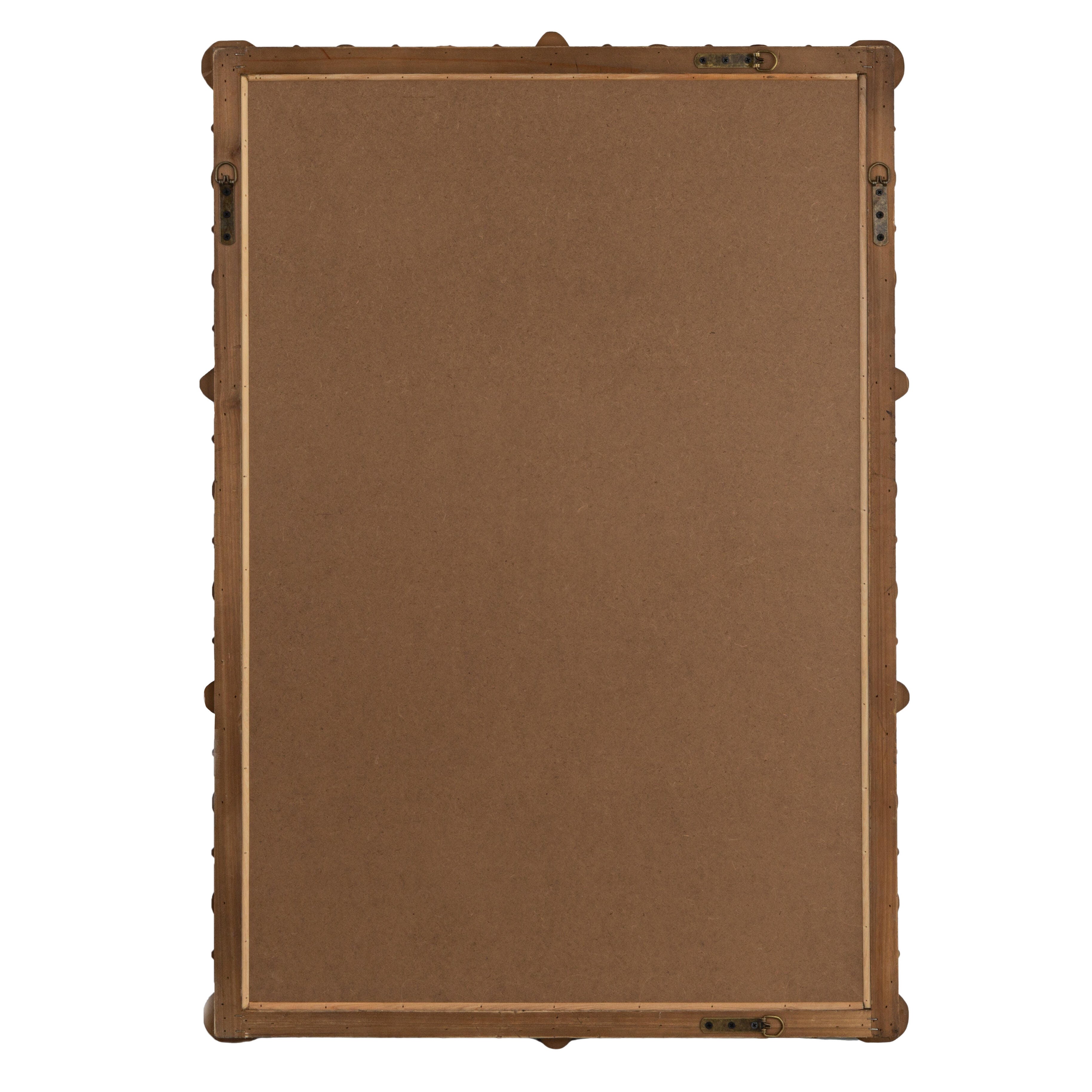 EC1742 Beaded Dowel Wall Mirror, Natural, large
