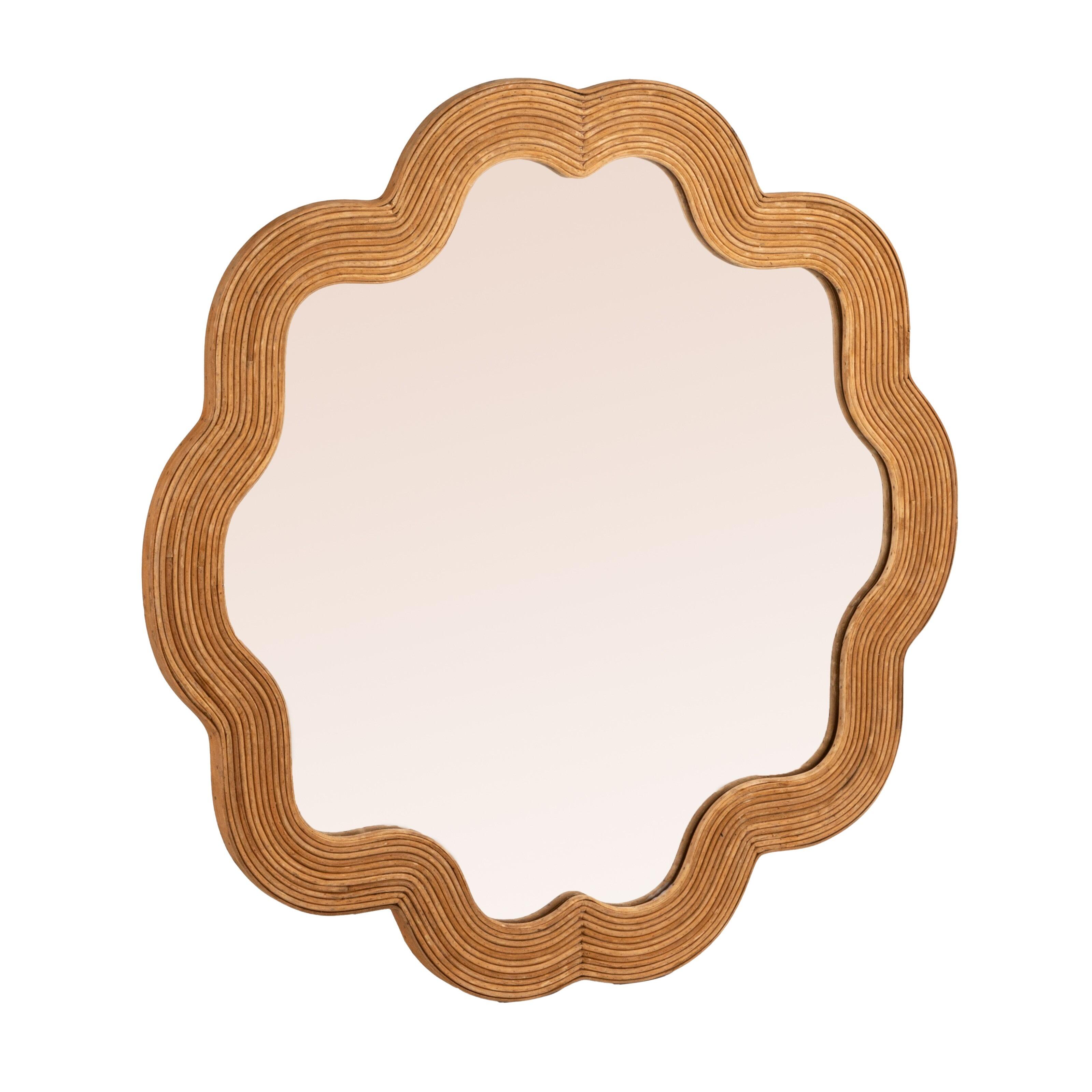 Storied Home Scalloped Framed Wall Mirror, , large