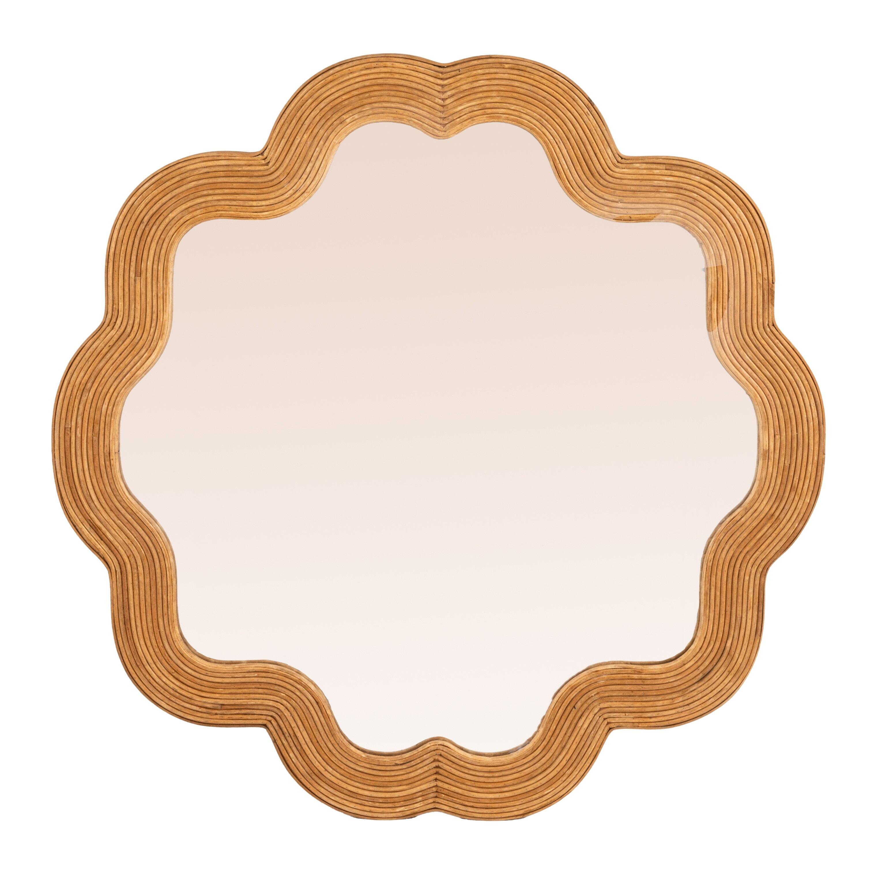 Storied Home Scalloped Framed Wall Mirror, , large