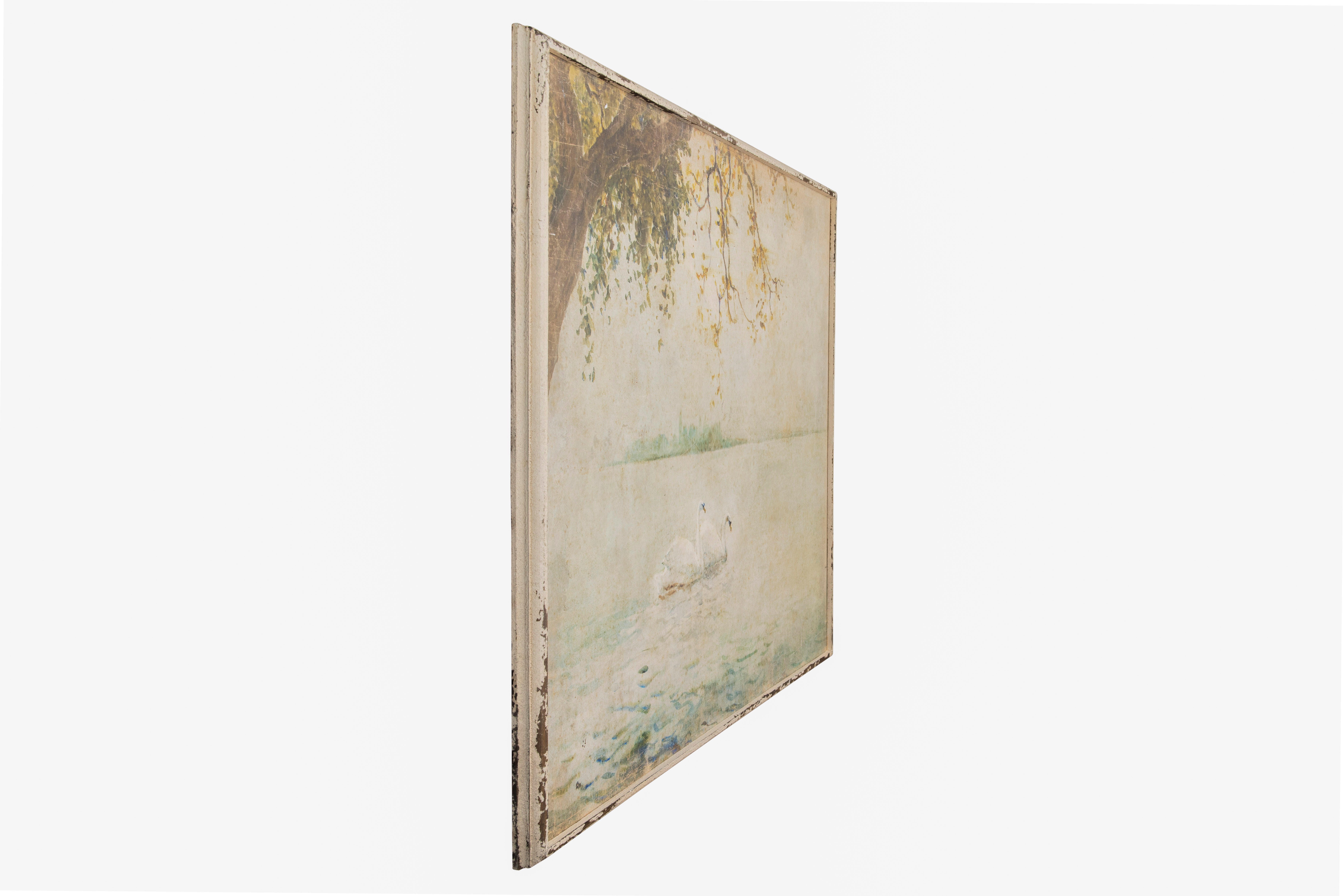 Storied Home Swans on a Lake Wall Art 37" x 32", , large
