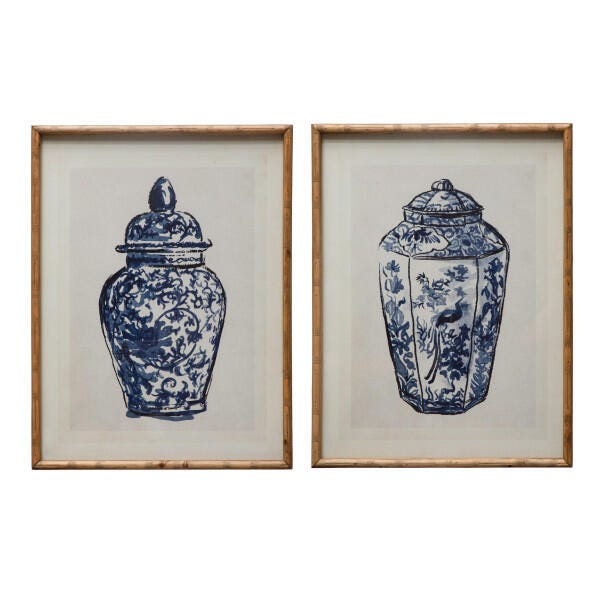 Storied Home Ginger Jar Wall Art 22" X 27" (Set of 2), , large