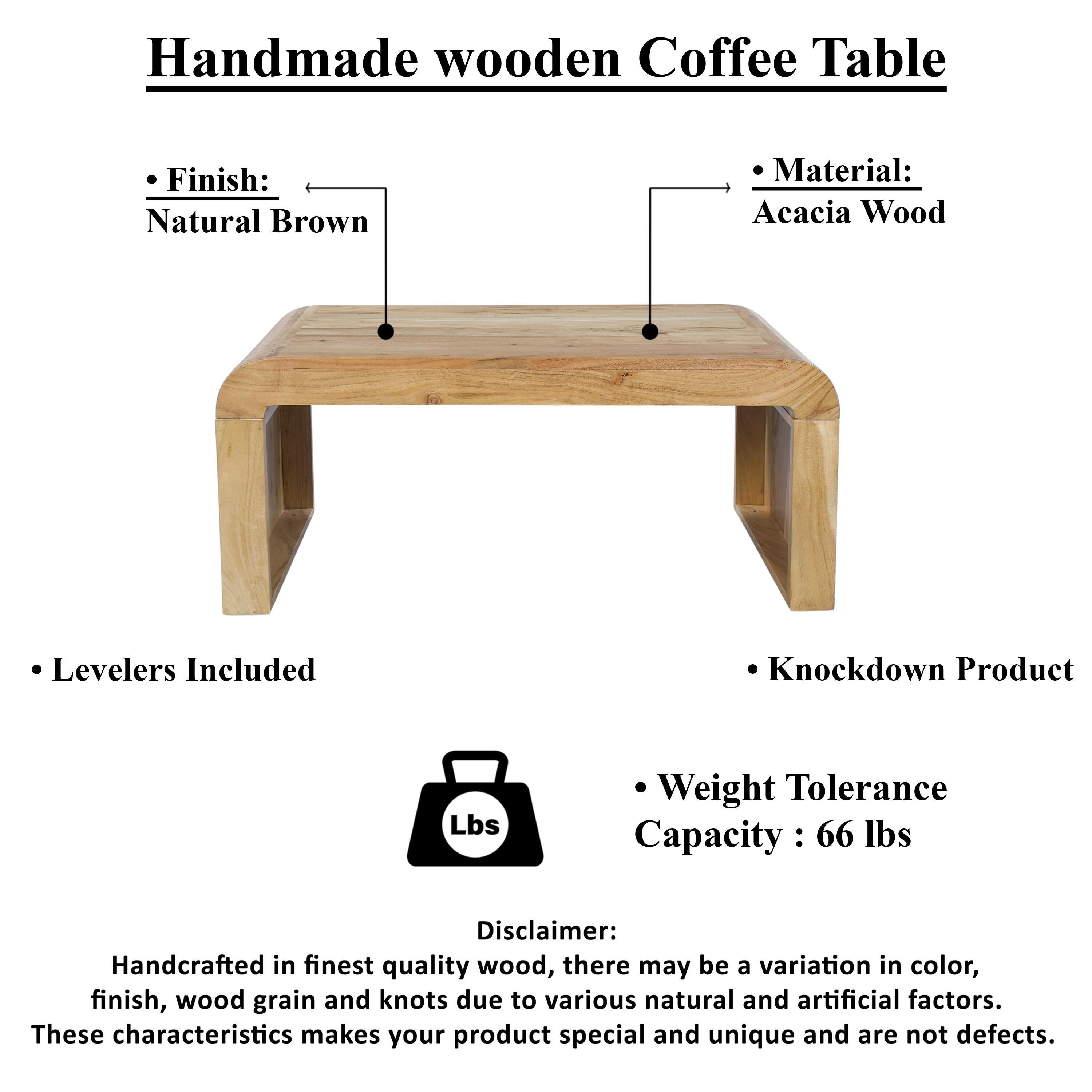 Benzara Cascade Coffee Table, , large
