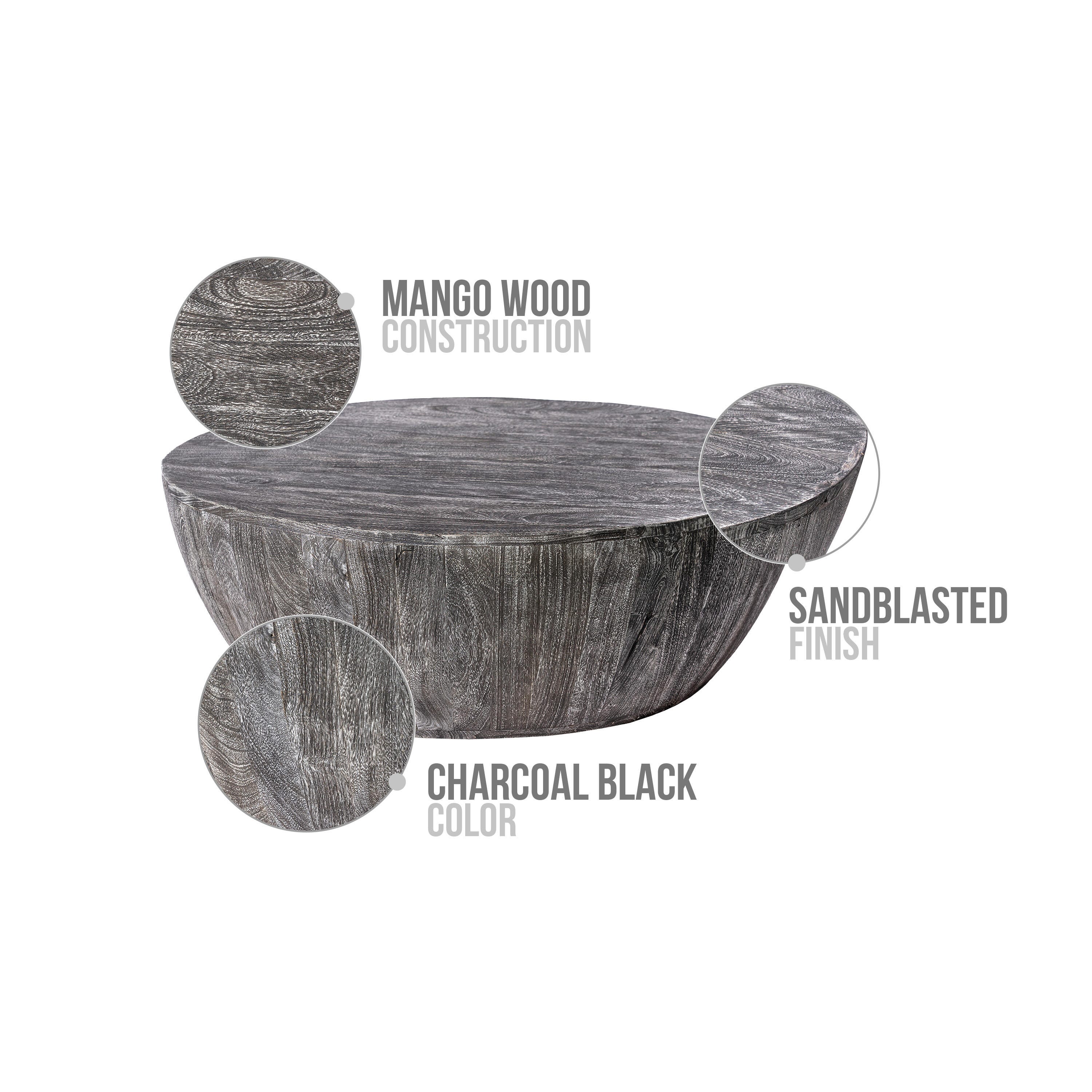 Benzara Arthur Coffee Table, , large