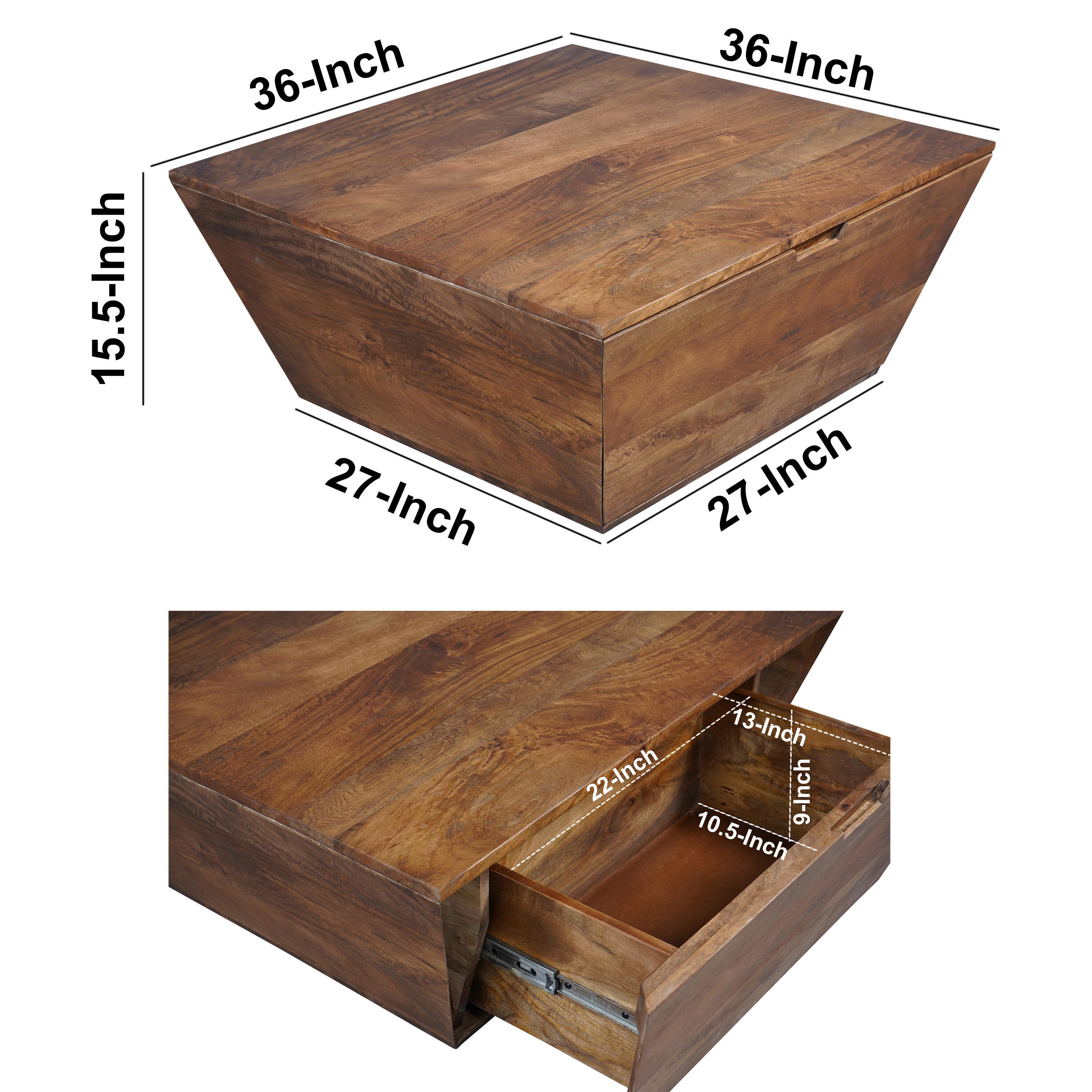 Benzara Handcrafted Coffee Table, , large