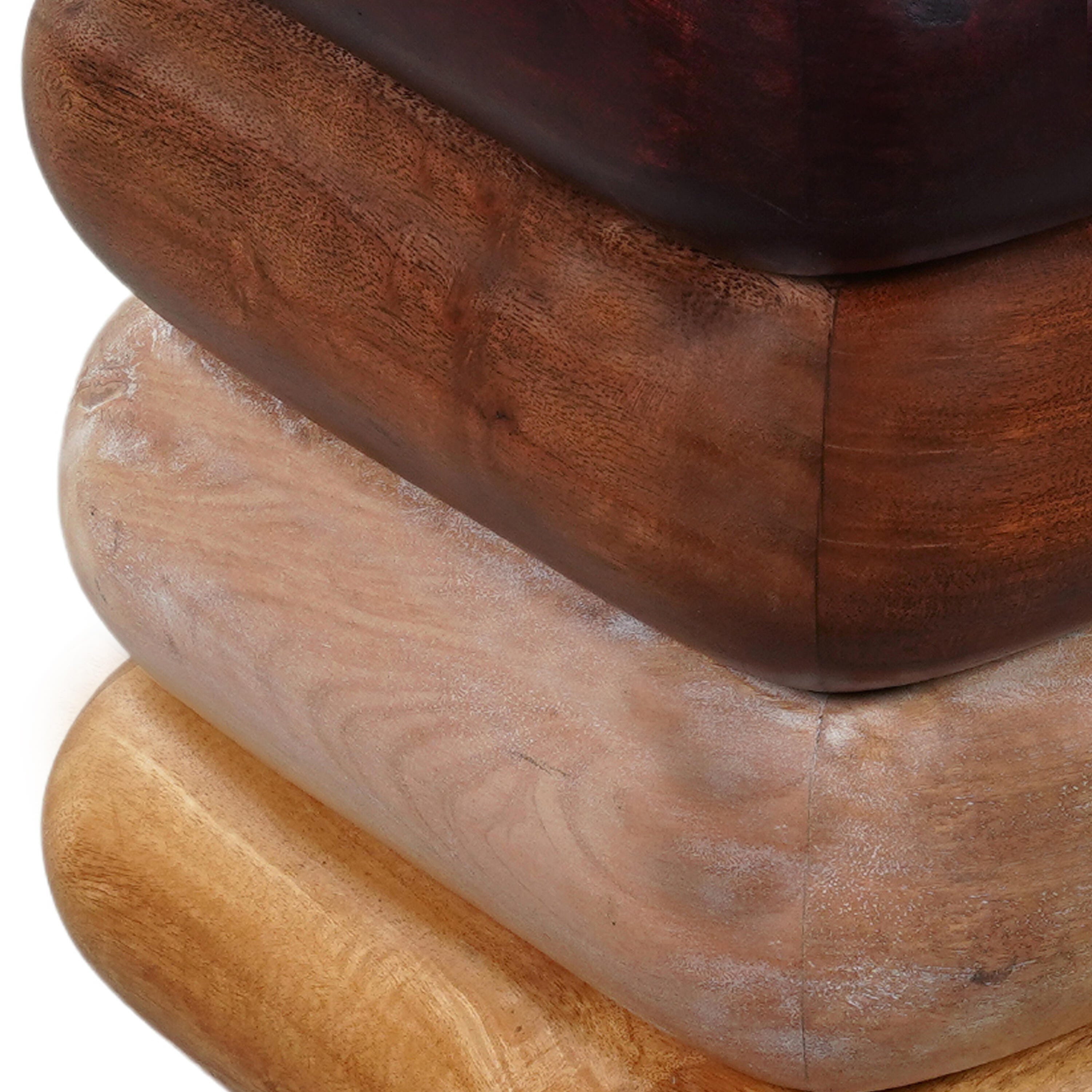Benzara Zyra End Table, Brown, large