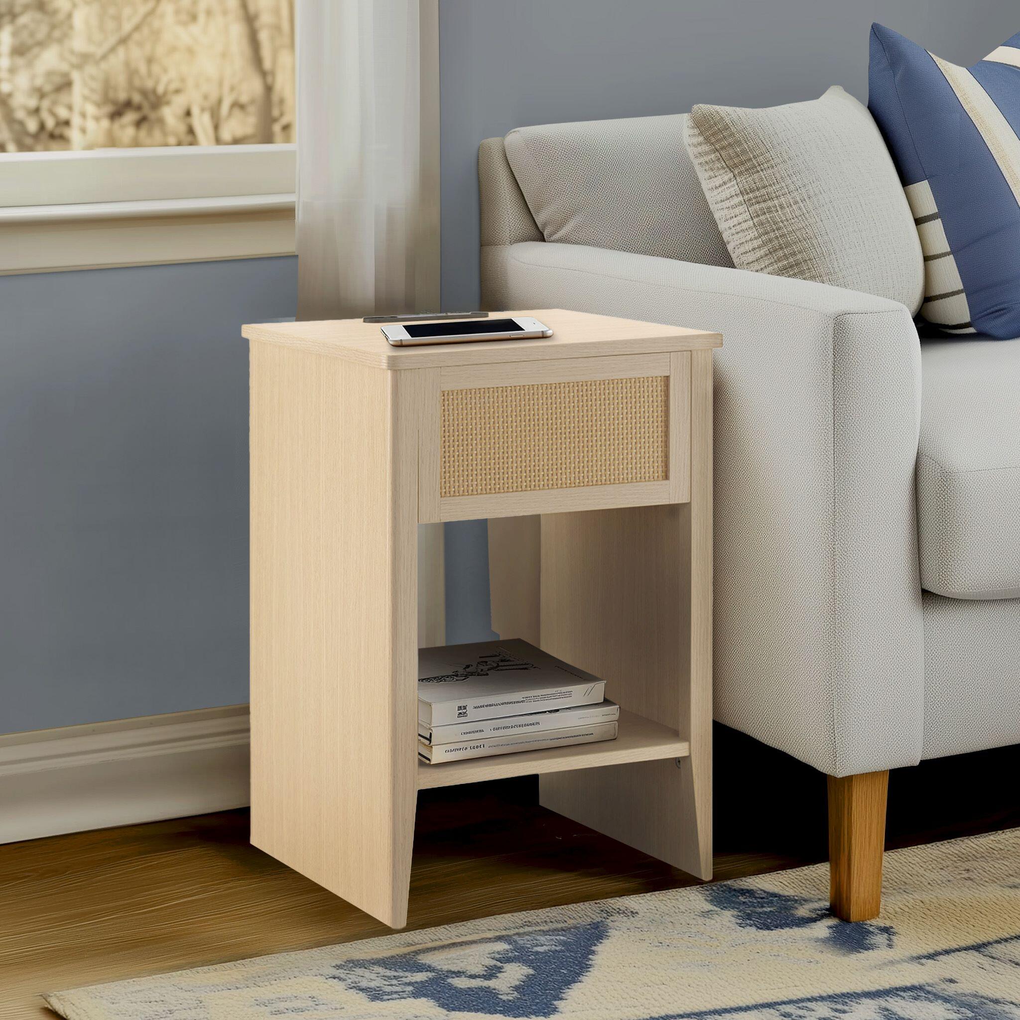 INK+IVY Lennox End Table with USB Charging, , large
