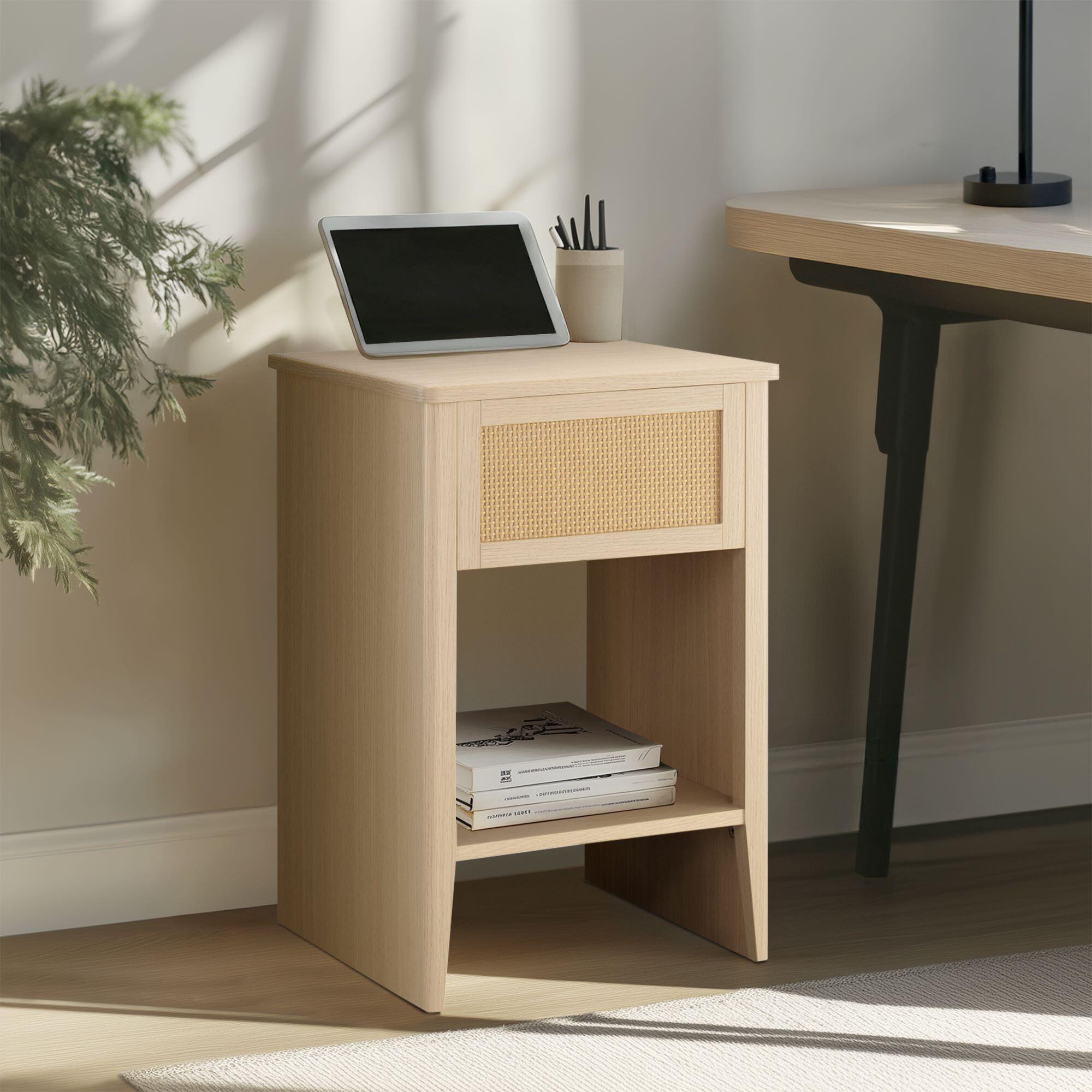 INK+IVY Lennox End Table with USB Charging, , large